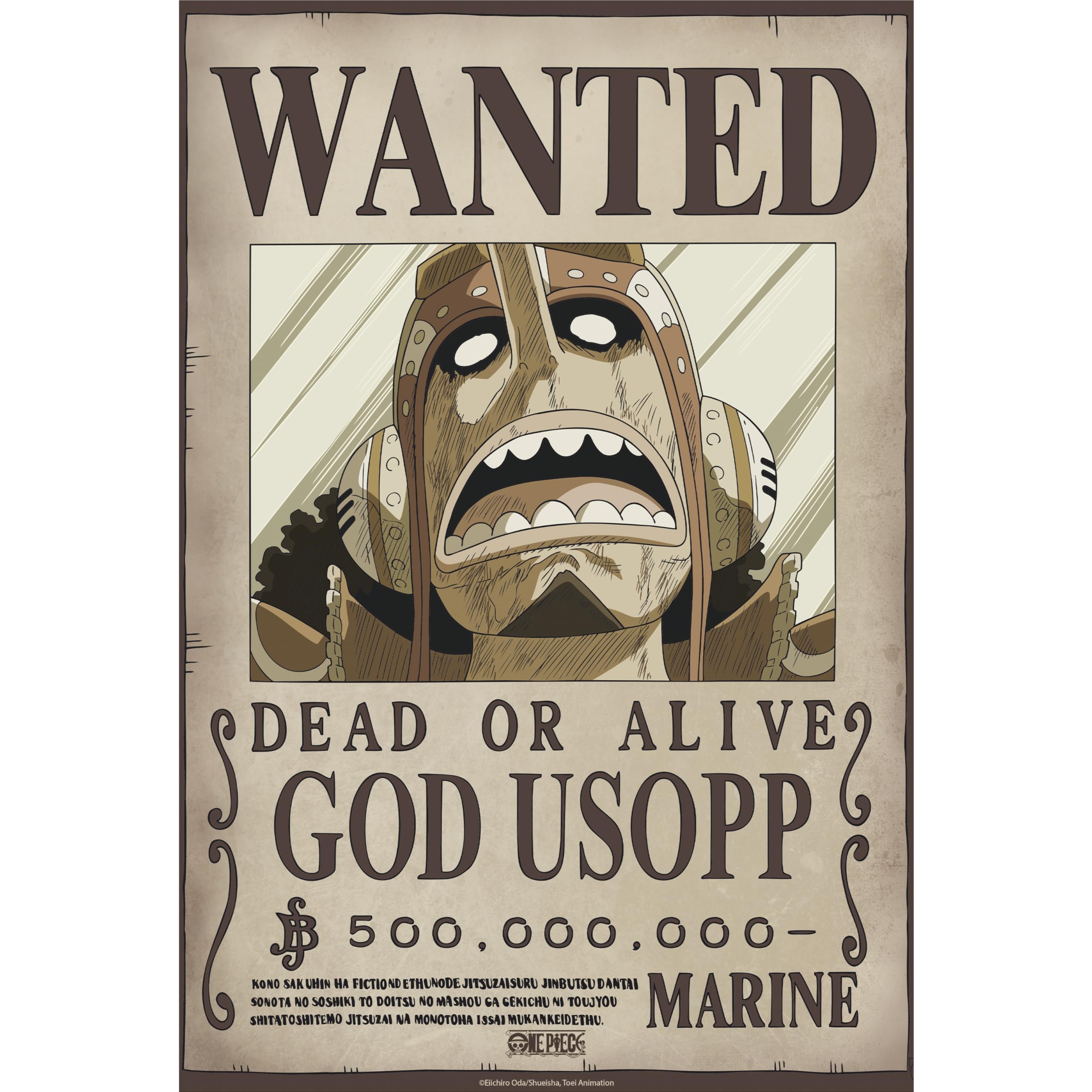Amazon.com: GB eye - ONE PIECE Wanted Usopp Wano Poster (52 x 38