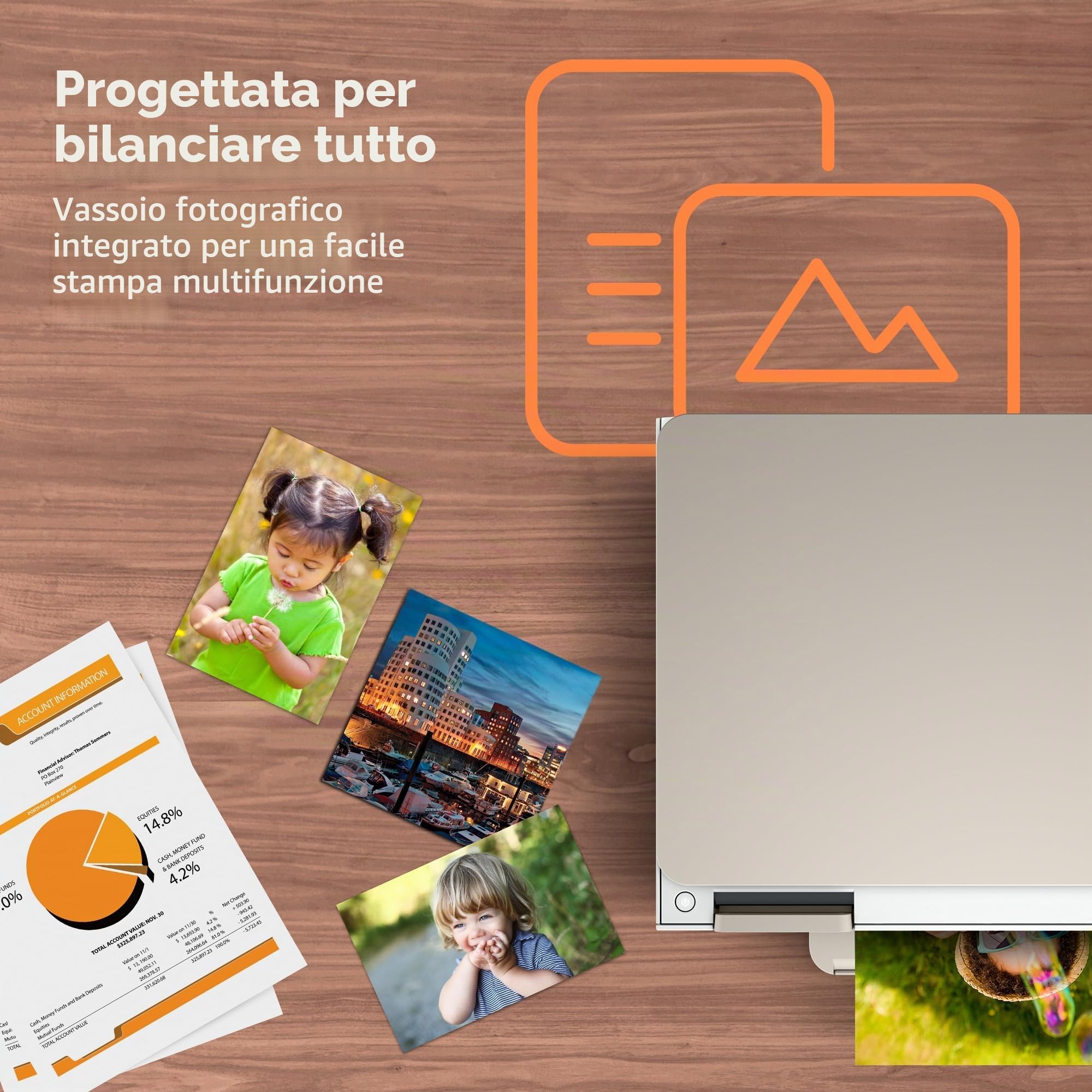 HP Envy Inspire 7220e stampante a getto d'inchiostro All-In-One - 6 mesi di inchiostro diretto incluso (copia, scansione, stampa, foto, A4, entrambi i lati, WLAN) bianco
