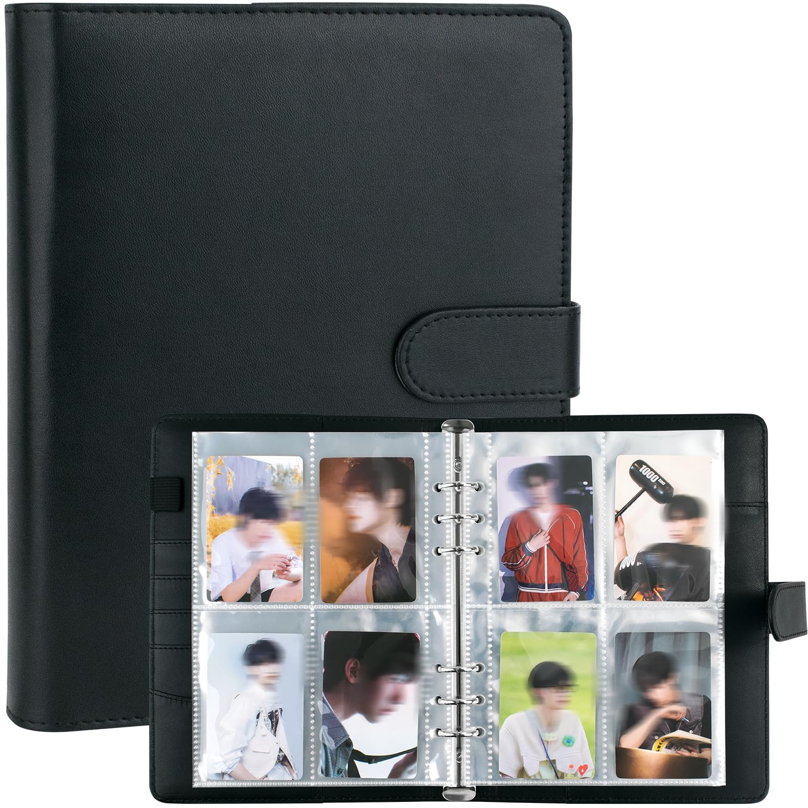 A5 Kpop Photo Folder, Photocard Binder (Black)
