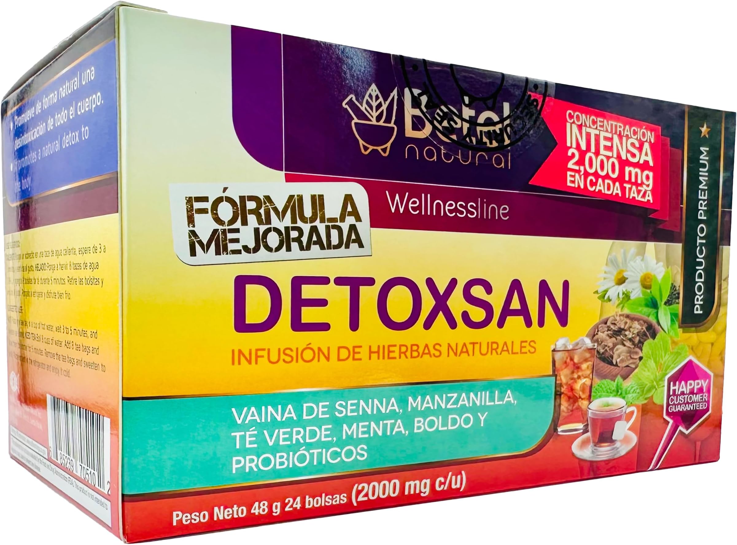 Betel Natural Detoxsan Total Detox Tea Whole Body Detox Formula - 24 Tea Bags