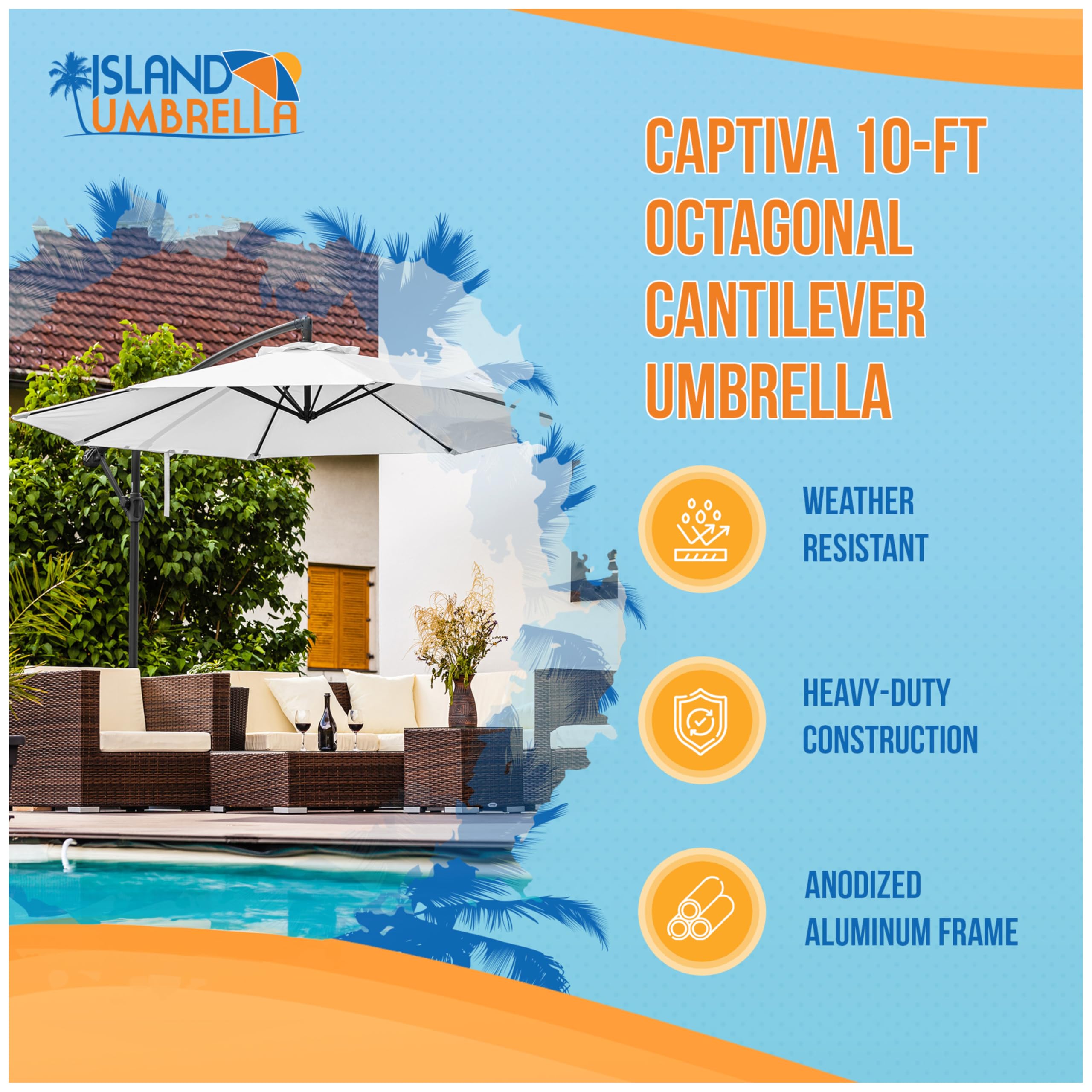 electric patio umbrella 9ft Outdoor Electric Patio Umbrella, Outdoor Table Umbrella, Yard Umbrella, Market Umbrella With 8 Sturdy Ribs, One-click Start And Crank About This