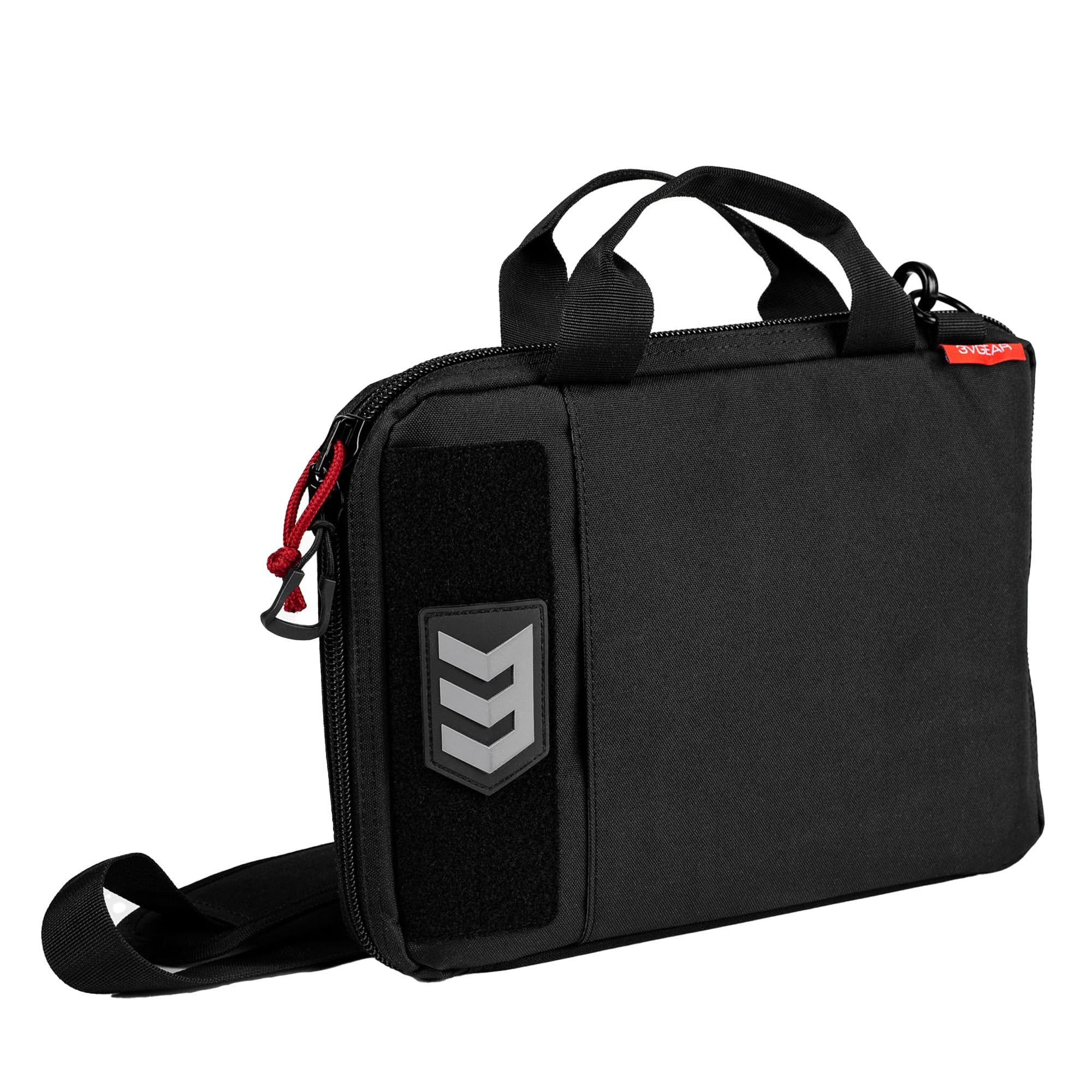 3V Gear Privy Personal Essentials EDC Case - Lockable Zippers, MOLLE Webbing, Tablet Sleeve, Admin Panel, Handles - Wear as Everyday Crossbody Messenger Bag or Compact Shoulder Bag for Men, Women