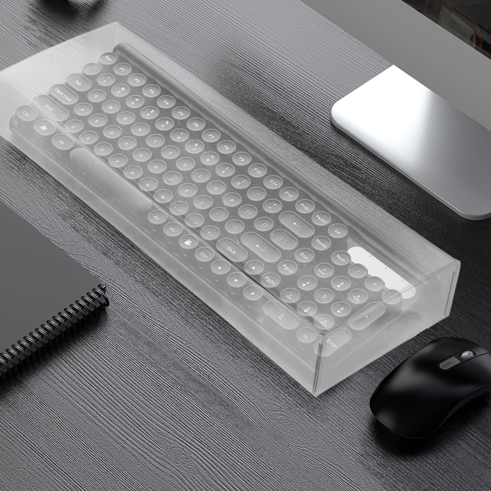 CLISPEED Copritastiera Antipolvere in Acrilico Bianco Resistente ai Graffi per Protezione Tastiera Computer Portatile per Uso Quotidiano e Gaming