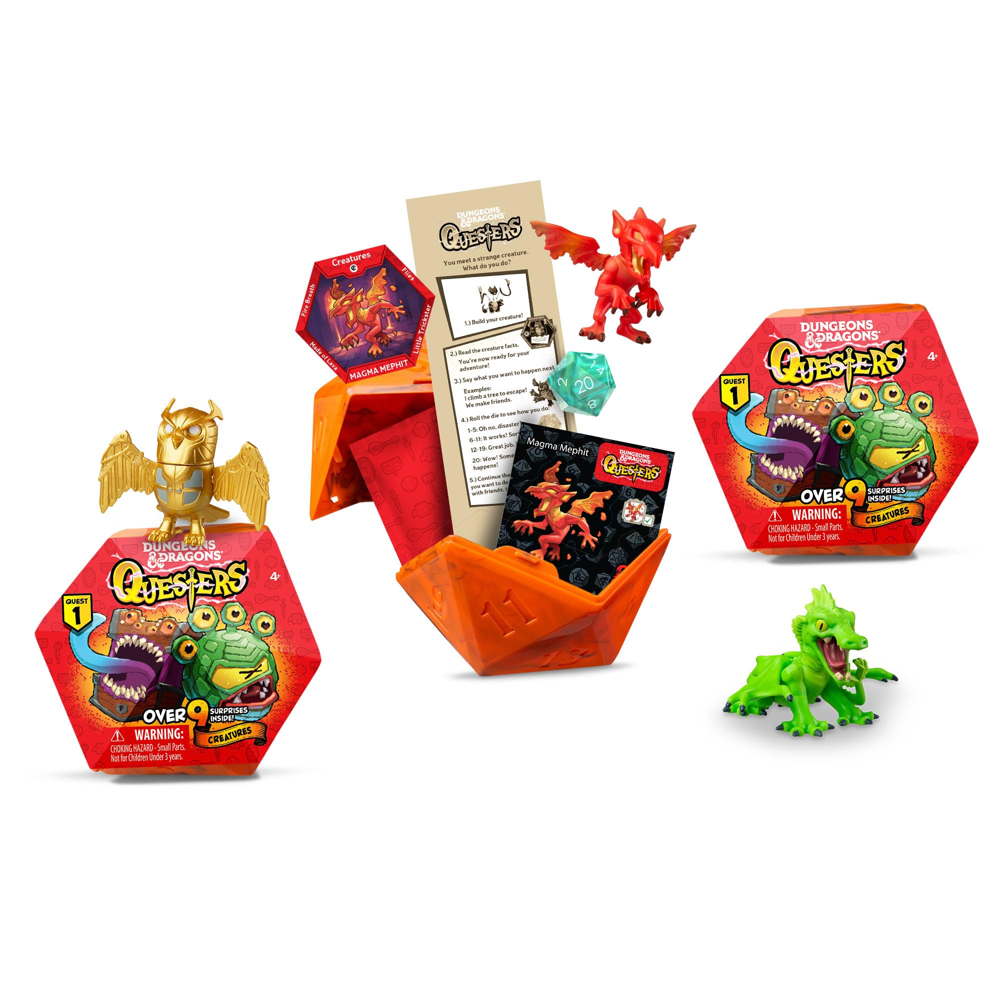 Dungeons & Dragons Questers Creature Figures 3-Pack, D&D Collectible Fantasy Toy Figures…