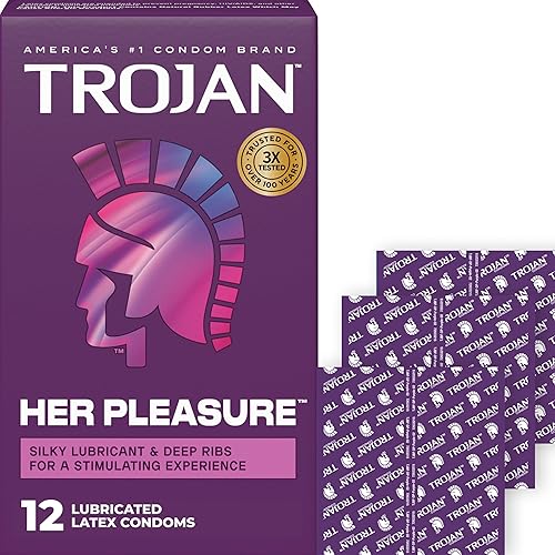 Preservativo sensación lubricado, 12 unidades, Trojan, Trojan, paquete de de 1, Blanco, 1, 1