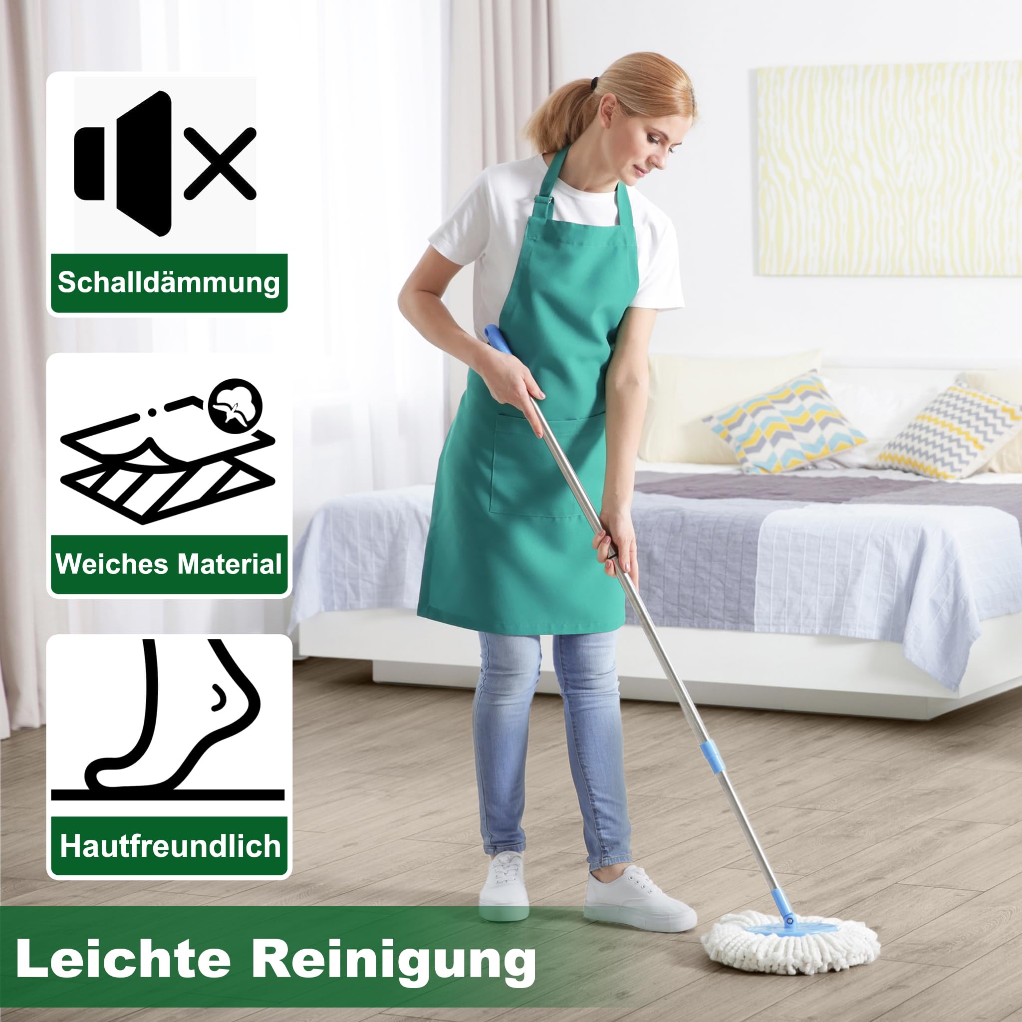 Vinylboden Selbstklebend PVC Bodenbelag, Fliesen Vinyl Holzoptik Bodenaufkleber Wasserdicht Verschleißfest, für Bad Küchen Garage, 91,44 x 15,24 cm, Dicke 2 mm, 36 stück - 5m², Hellgrau
