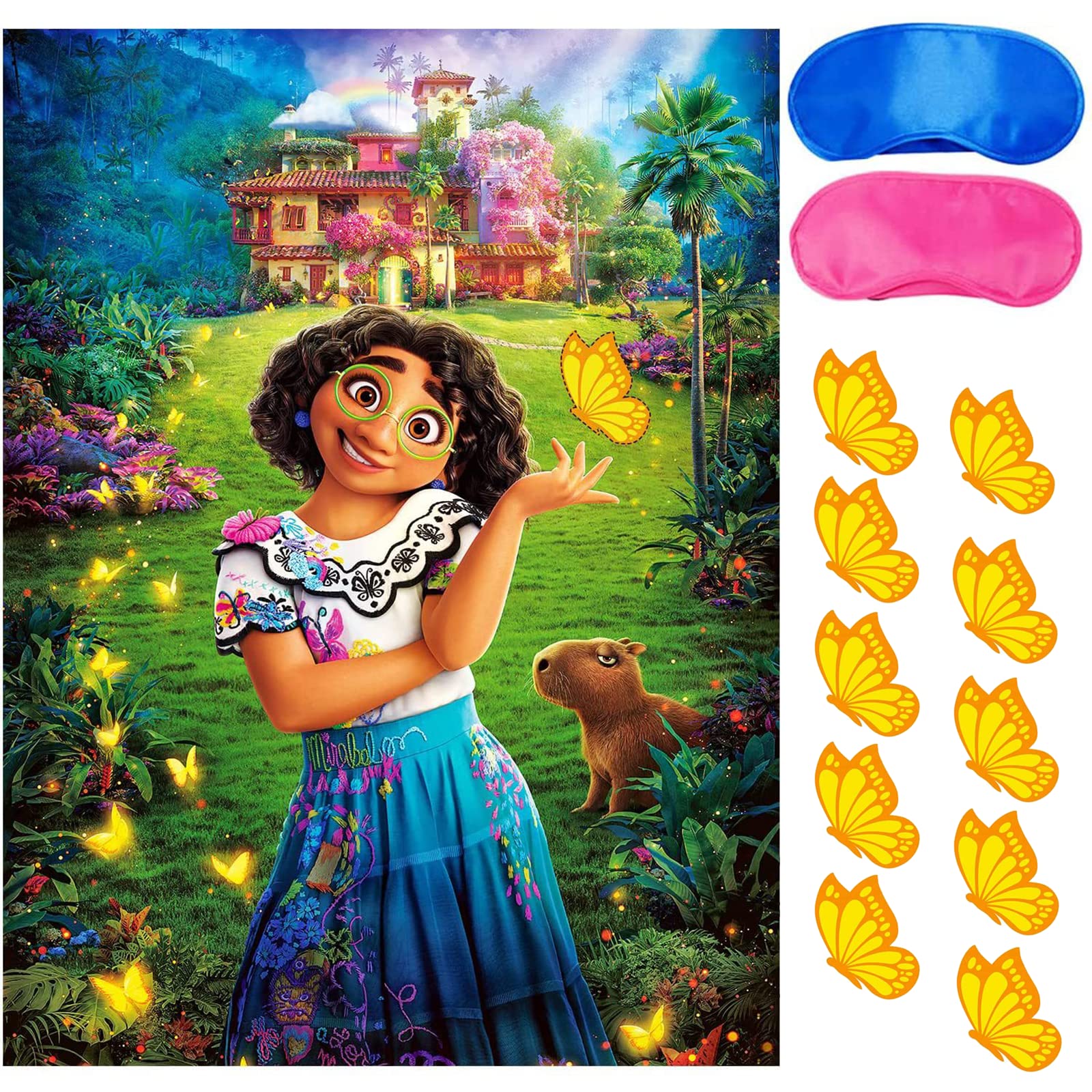 Buy Encanto Birthday Party Games Pin The Butterfly on Mirabel Encanto
