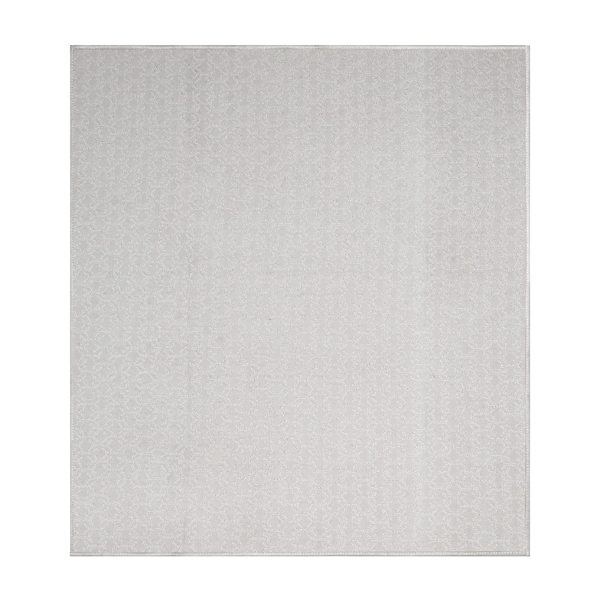 Furnish my Place Abstract Contemporary Geometrical Honeycomb Textured Modern Plush Two Tone High Low Pattern Rug, Home Door Mat, Contemporary Rug, Made in USA - Valid Ivory, 2' x 2' Square