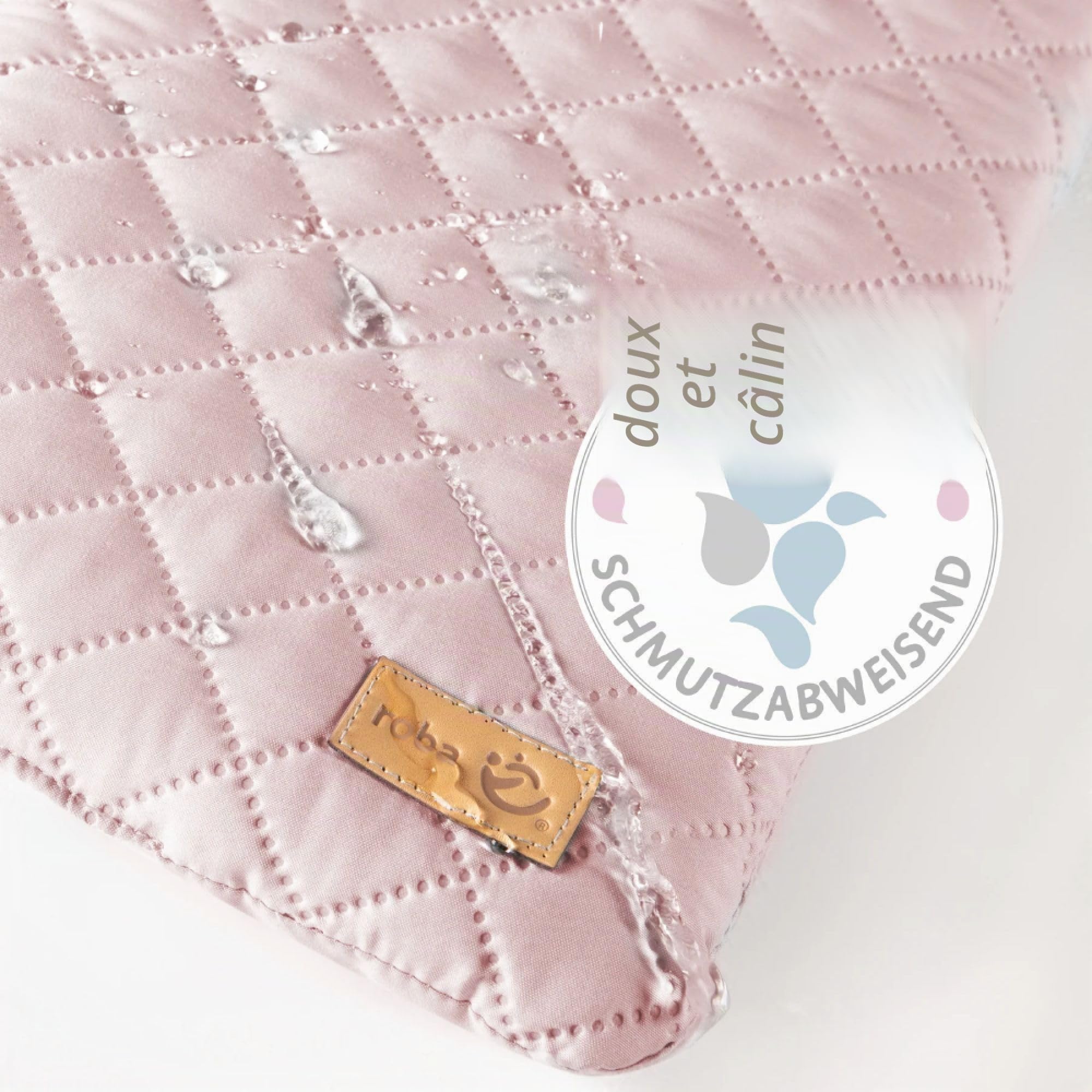 roba Matelas à Langer Imperméable 85 x 75 cm roba Style - pour Table à Langer - Sans Phtalate - Facile à Nettoyer - Rose
