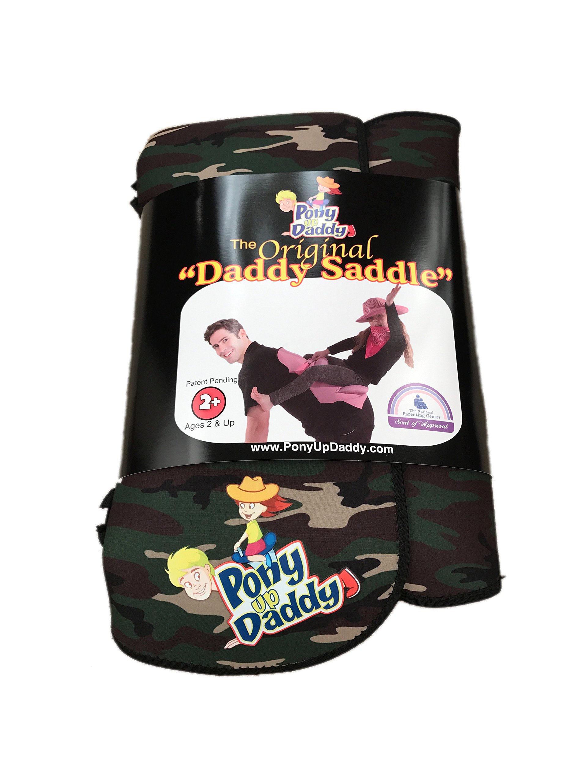 Pony Up Daddy Saddle - Camouflage Child Saddle For Back Rides, One Size Fits Most