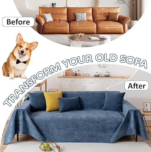 Vista 420 de VClife - Funda para sofá de 2 plazas o modular, de felpilla, antideslizante, lavable, apta para perros, protectora, caqui, 71 x 118 pulgadas 0 0