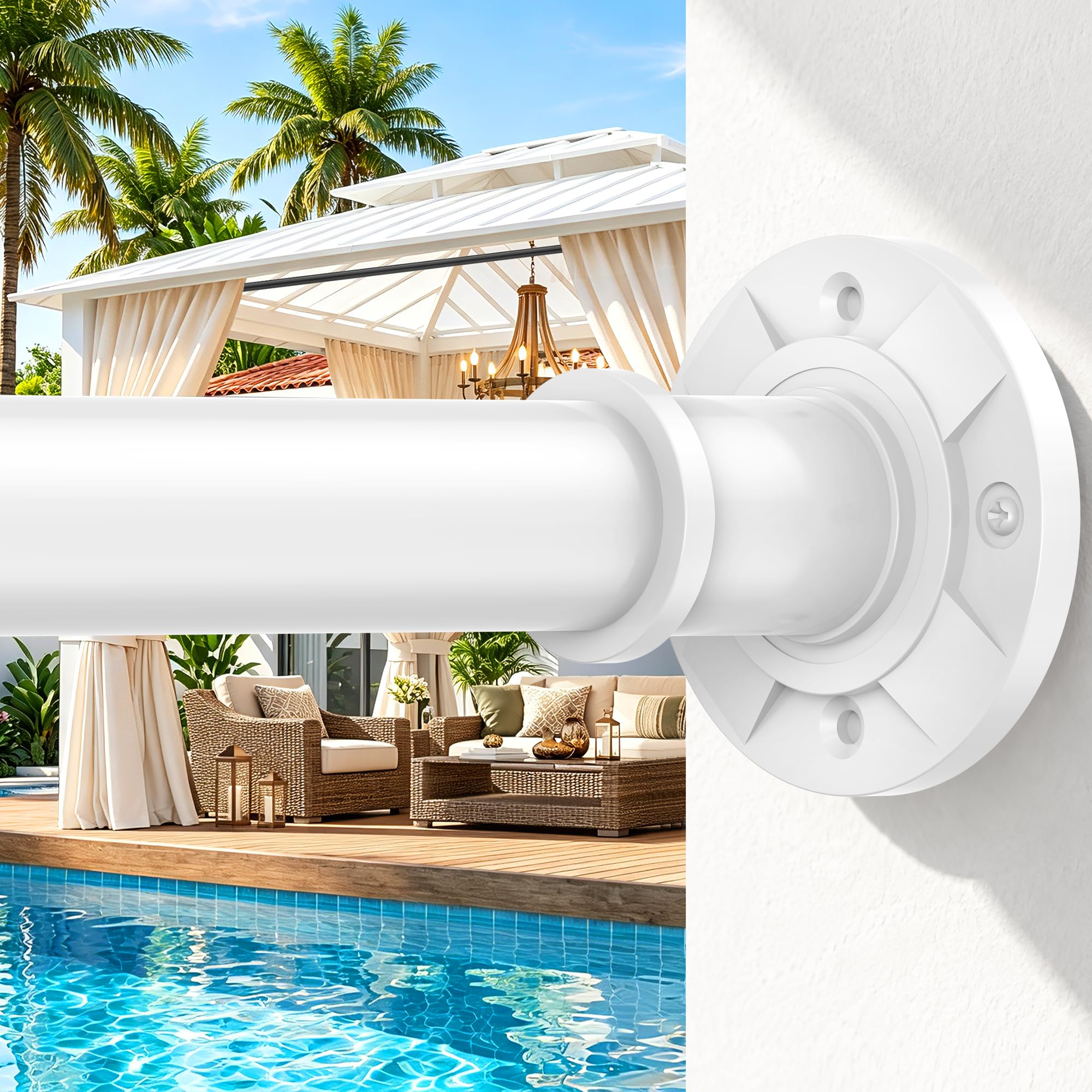 Photo 1 of Haryaers Adjustable Shower Curtain Rod