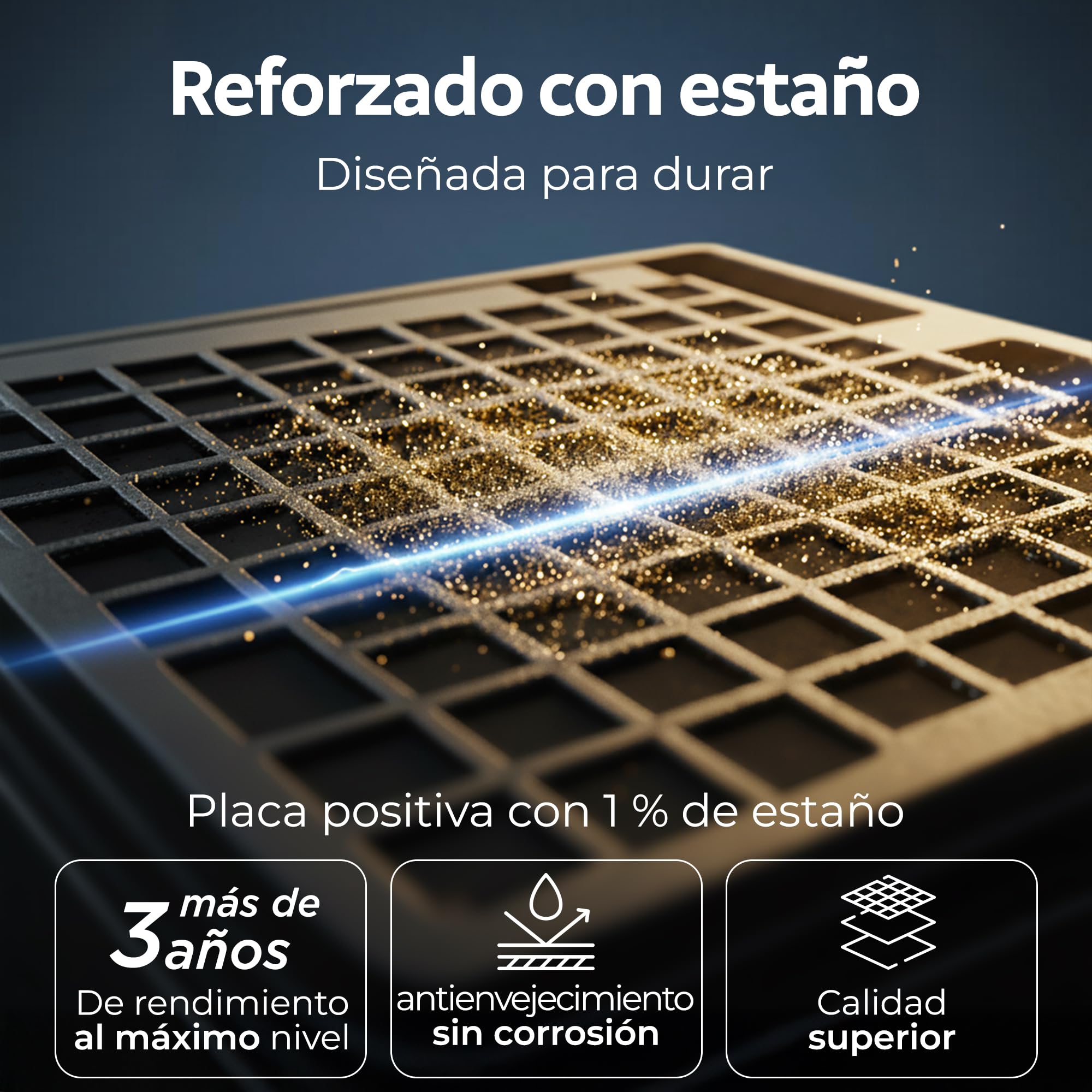 Atlantis batería de Plomo hermética (VRLA) 12 V 7 Ah, para Sistemas de alimentación ininterrumpida (SAI), videovigilancia, Alarma, Movilidad eléctrica, Juguetes, faston F2 6,3 mm, A03-BAT12-7.0A