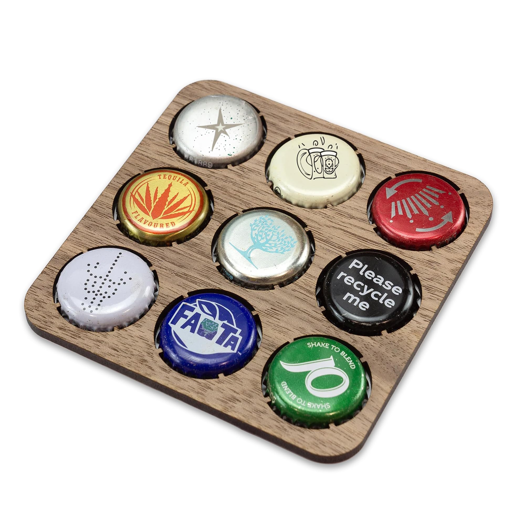 Wooden Bottle Cap Coaster Gift for him Husband Dad Father Present