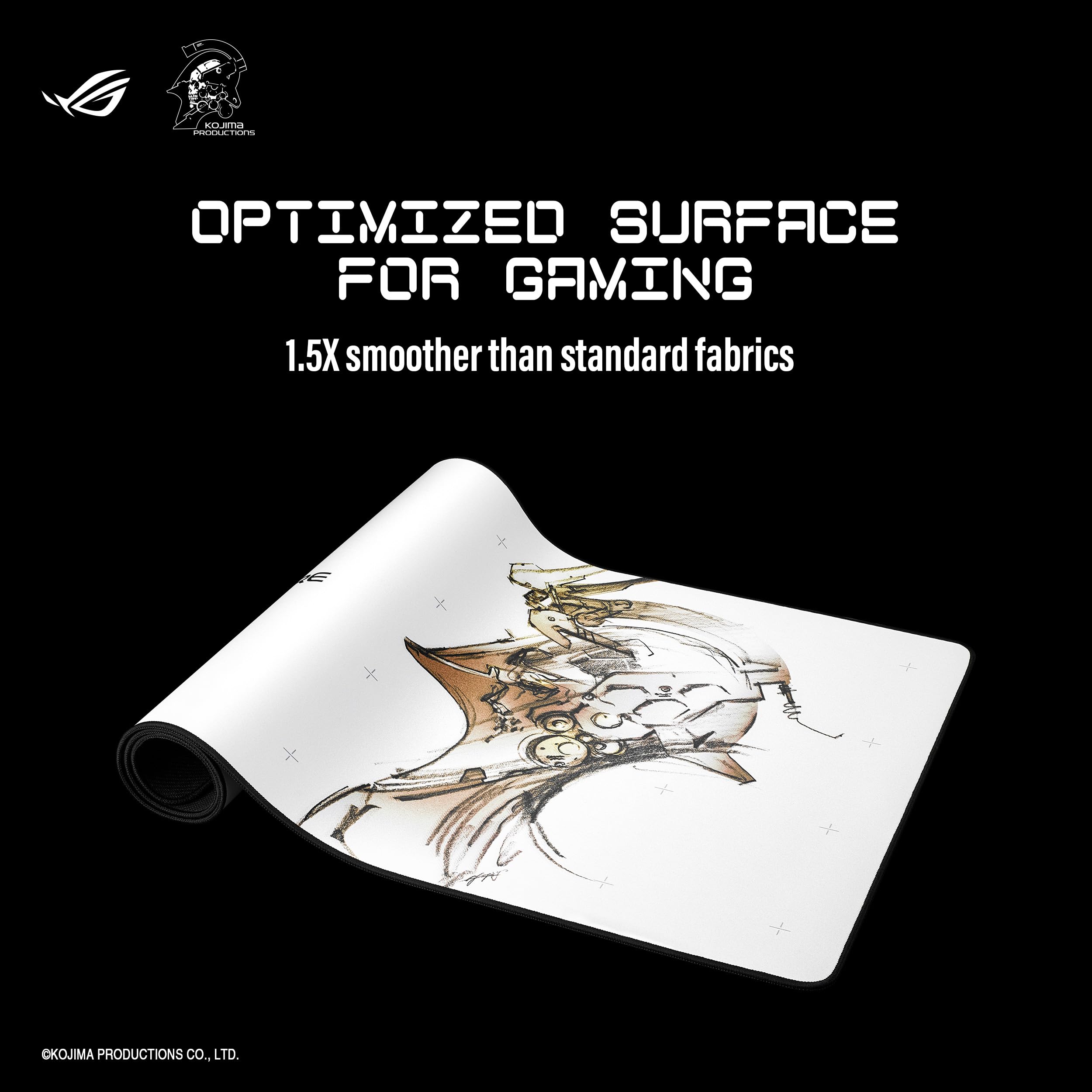 ASUS ROG Scabbard II XXL-KJP - Tapis de Souris Gaming XL, Nano-revêtement Protecteur Triple Action (Eau/Huile/poussière), Bords Plats Anti-effilochage et Base en Caoutchouc antidérapante
