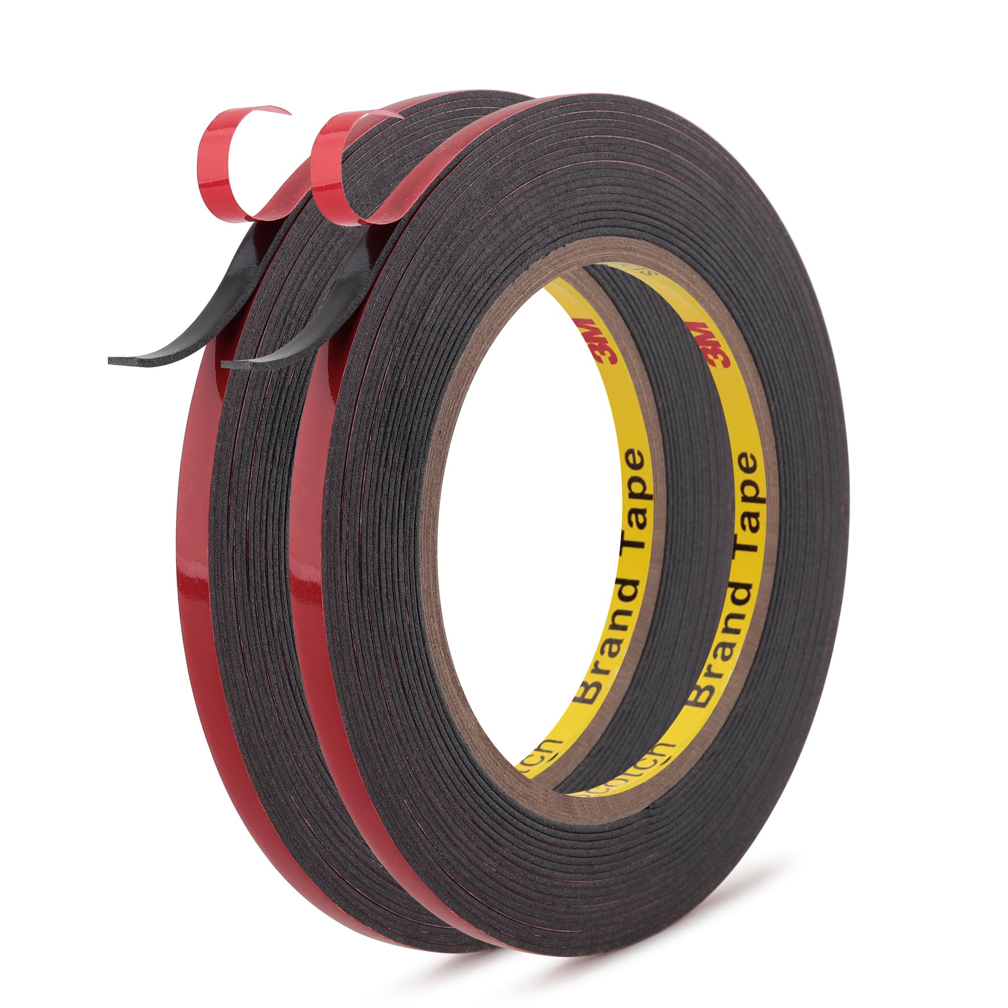 Automotive Acrylic Plus Attachment Tape 0.24" x 18Ft Made of 3M Pack of 2 Double Sided Tape PT1100 Heavy Duty for Moldings Claddings Panels Pads and