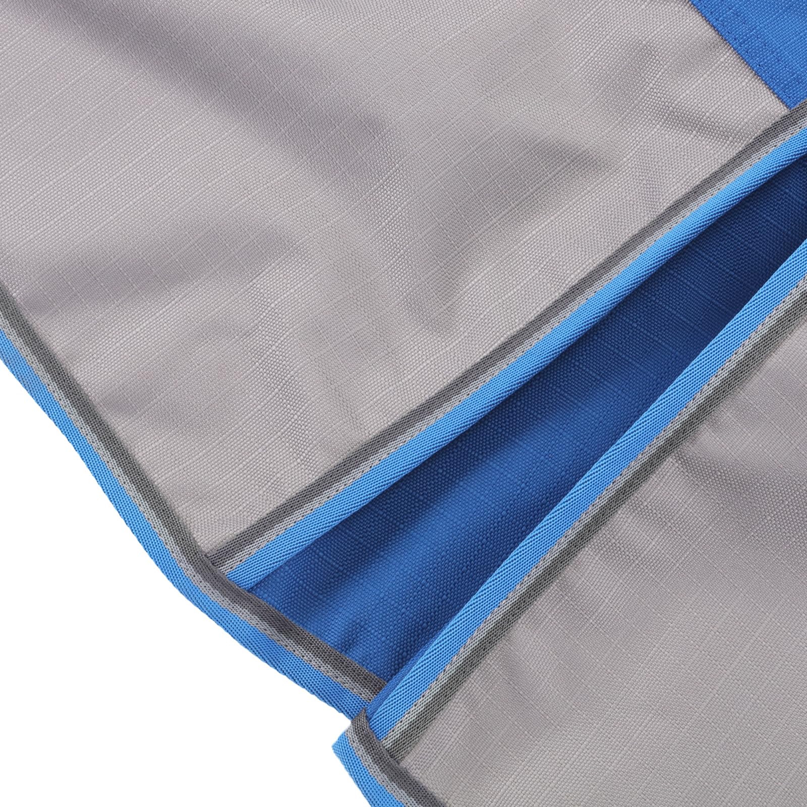 1200D Coperta per cavalli resistente allo strappo senza imbottitura (0g), Coperta da esterno leggera, impermeabile e traspirante per cavalli, Blu-Grigio 145 cm