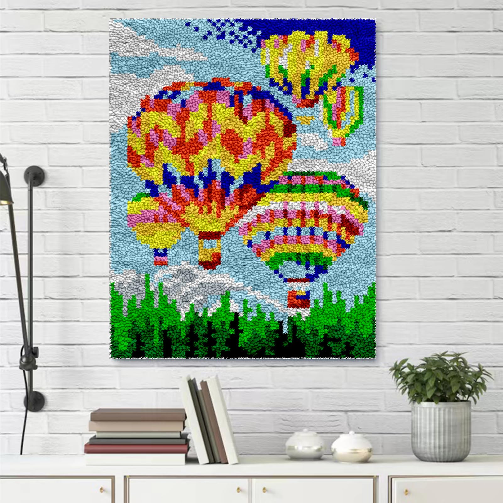 Kit per tappeto a punto smirne, fai da te, filato all'uncinetto, per adulti, grande, ricamo, kit per la decorazione della casa, tela stampata 85 x 115 cm