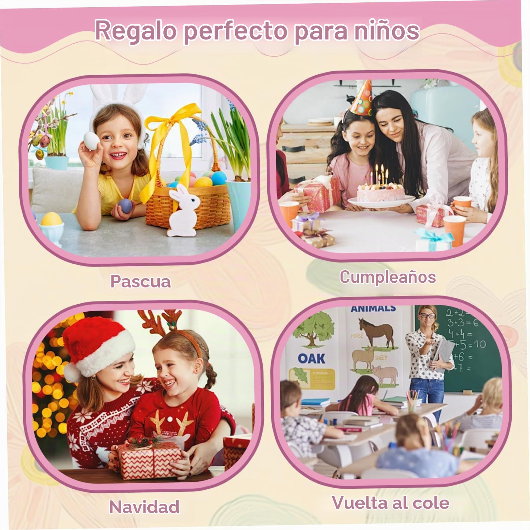 Cabeza de muñeca, 1 Cabezal de muñeca para el Cabello para niños con Accesorios Seguros y Lindos Estilo Realista para niños Regalo