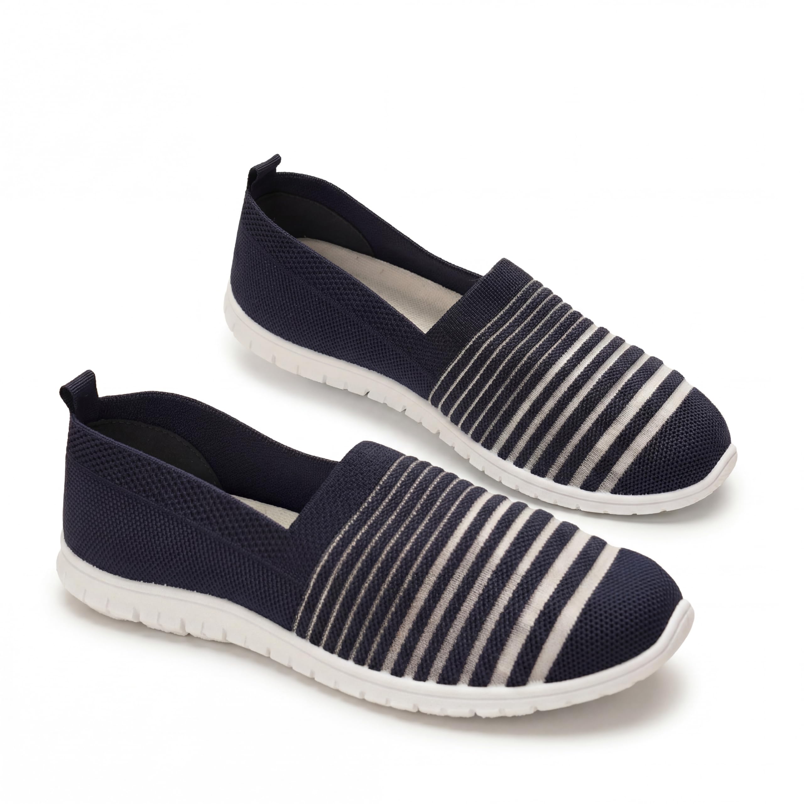 GLAMORA Scarpe Donna Slip On Elastiche Senza Lacci Maglia Traspirante Scarpe Knit Leggere Comode Suola Flessibile Antiscivolo Scarpe Passeggio Casual Comfort Scarpe Donna Estive Slipon Elastiche