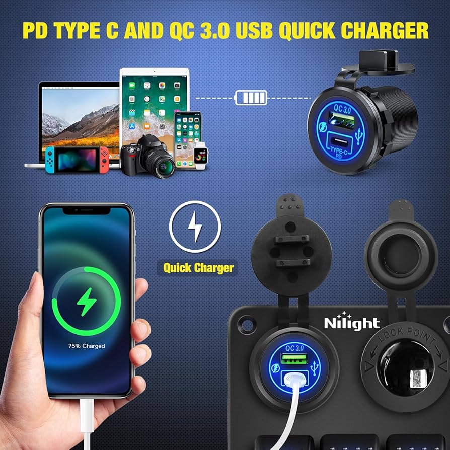 Amazon.com: Nilight 3 Gang Rocker Switch Panel Pre-Wired