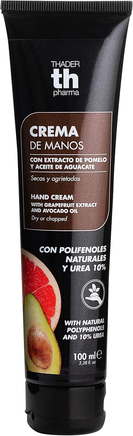 Thader Th Pharma Crema de Manos Extracto de Pomelo y Aceite de Aguacate Polifenoles, 100 ml