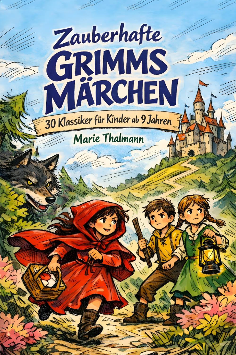 Zauberhafte Grimms Märchen: 30 Klassiker für Kinder ab 9 Jahren: Zeitlos nacherzählte Märchen der Brüder Grimm mit Rotkäppchen, Schneewittchen, ... Geschichten für Lesekinder und Vorlesestunden