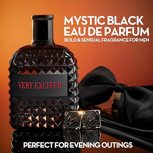 Vista 19 de Paquete de 3 perfumes de colonia azul para hombre, serie Eau de Parfume en espray con aroma floral amaderado y afrutado, set de regalo de perfume