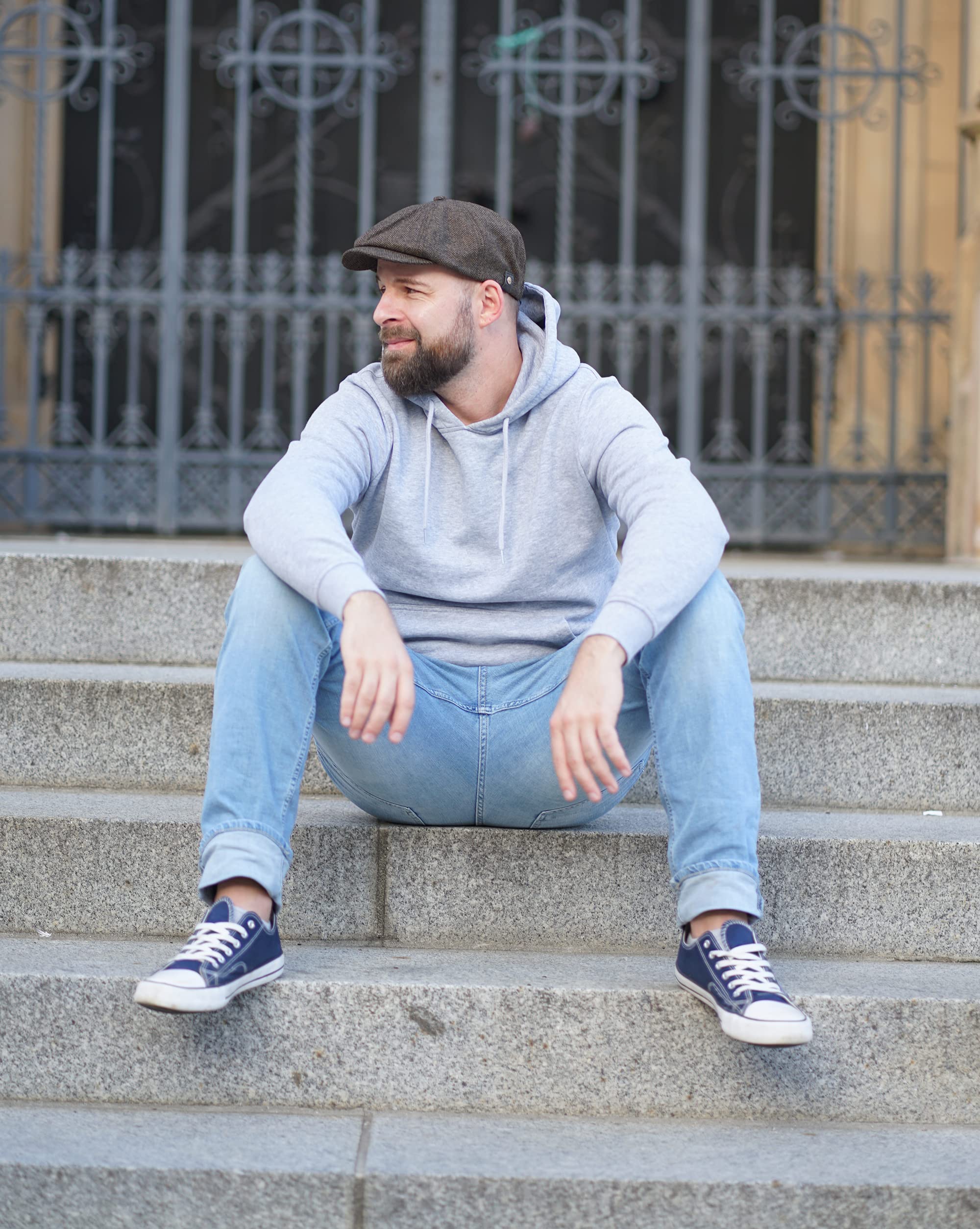 Schiebermütze Herren Schirmmütze Herrenmütze Newsboy Flat Cap Mütze