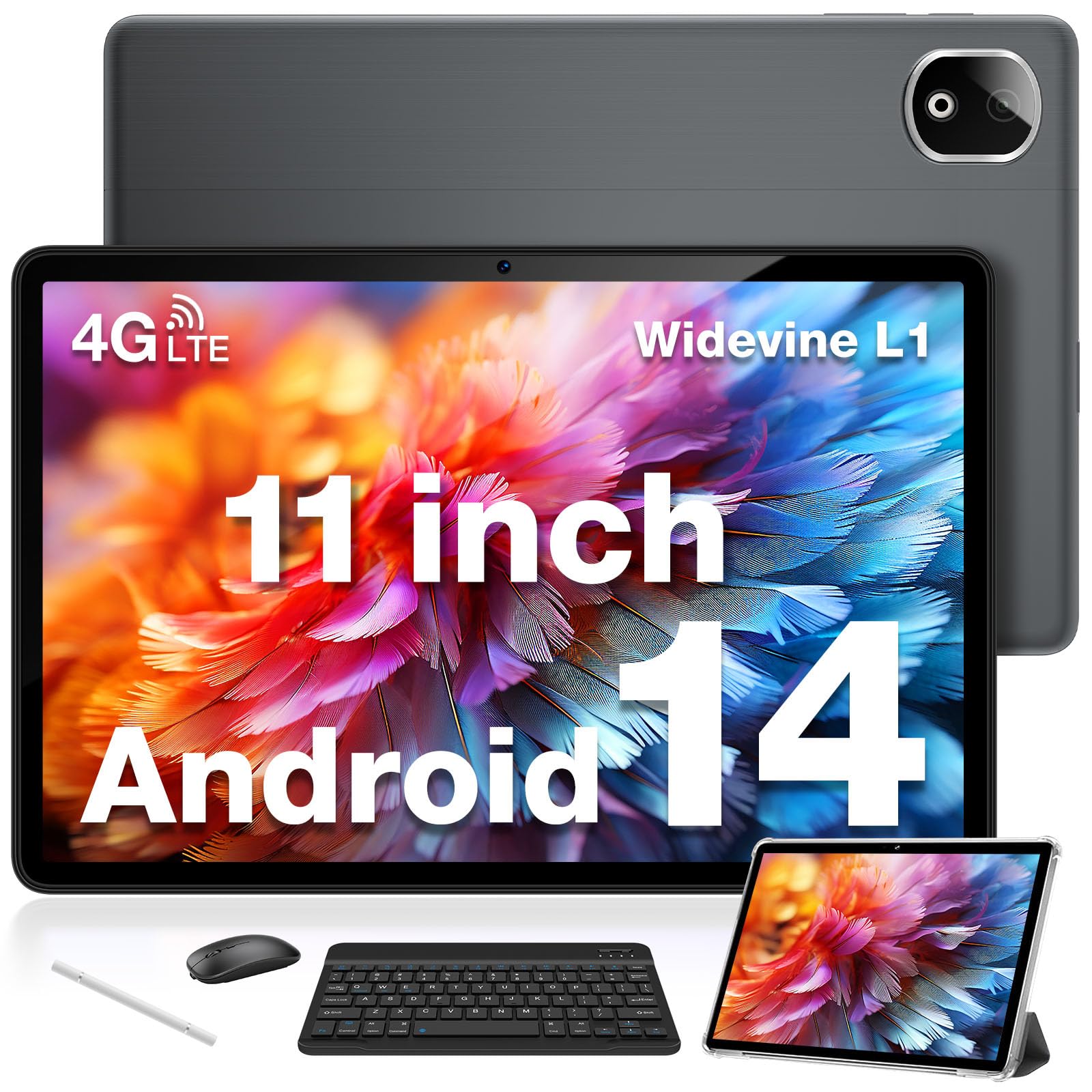 DOOGEE T30E Android 14 Tablet 11 Zoll, Tablet mit Tastatur +Case+