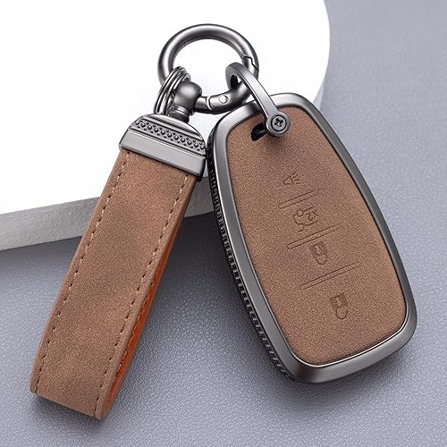 Miniatura 6 de YO&YOYE Compatible con funda de llavero Chevy con llavero de cuero para Chevrolet Equinox Malibu Cruze Camaro Tahoe Silverado Traverse Blazer Sonic