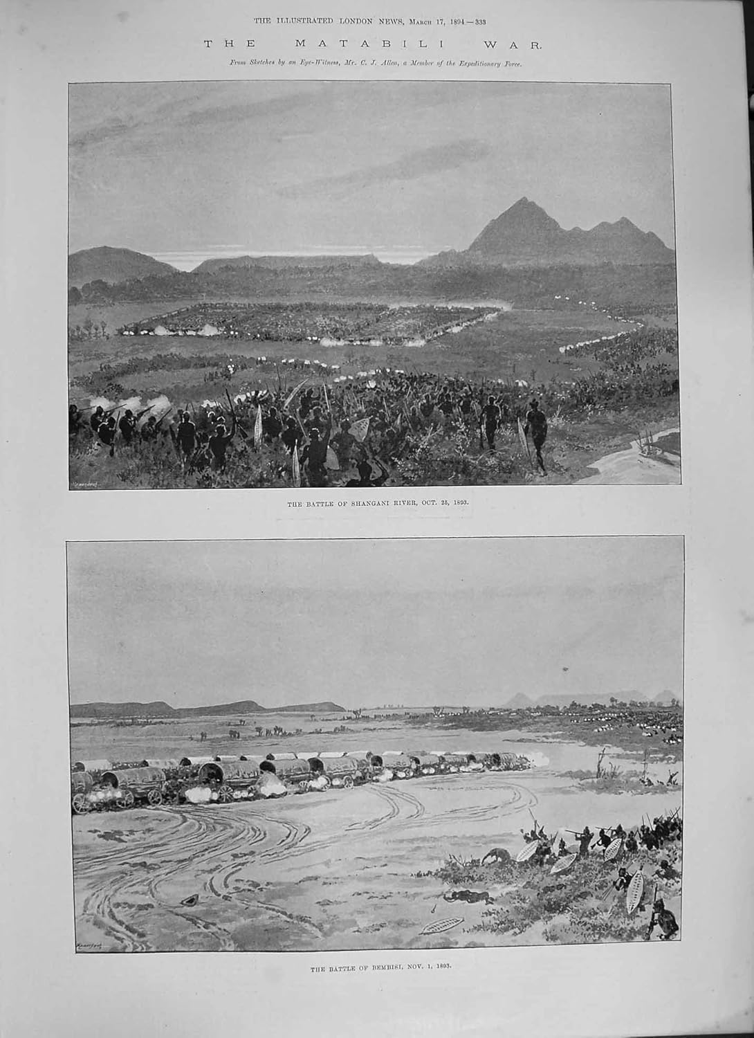 Amazon|1894 の Matabili 戦争の戦いの Shangani の川の戦い Bembisi|アートワーク・ポスター オンライン通販