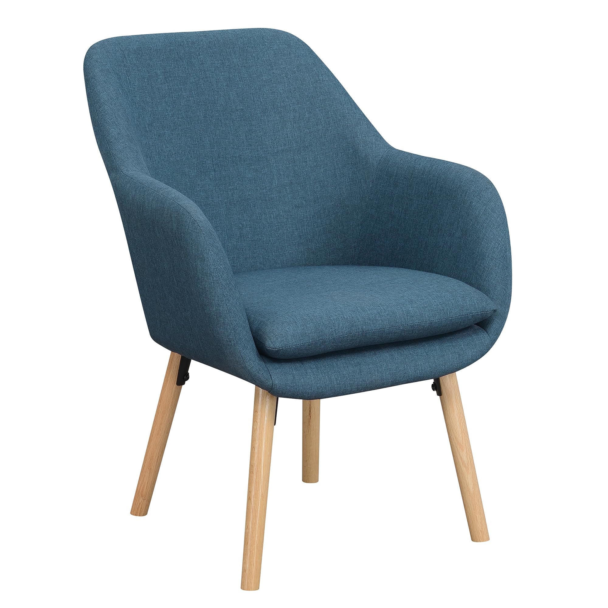 Convenience Concepts Denim Blue Linen / Chair / 25.25"L x 26.75"W x 33.5"H Chairs
