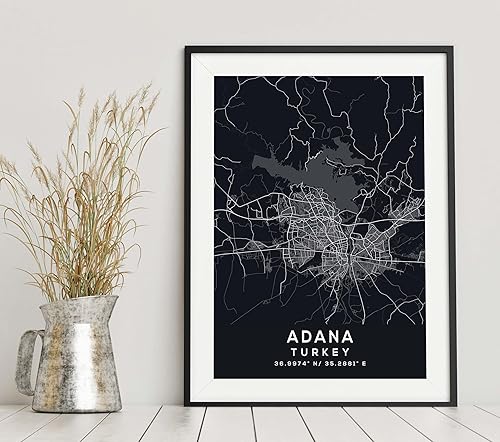 Miniatura 6 de Map of Adana, Turkey, Evening (8x10)