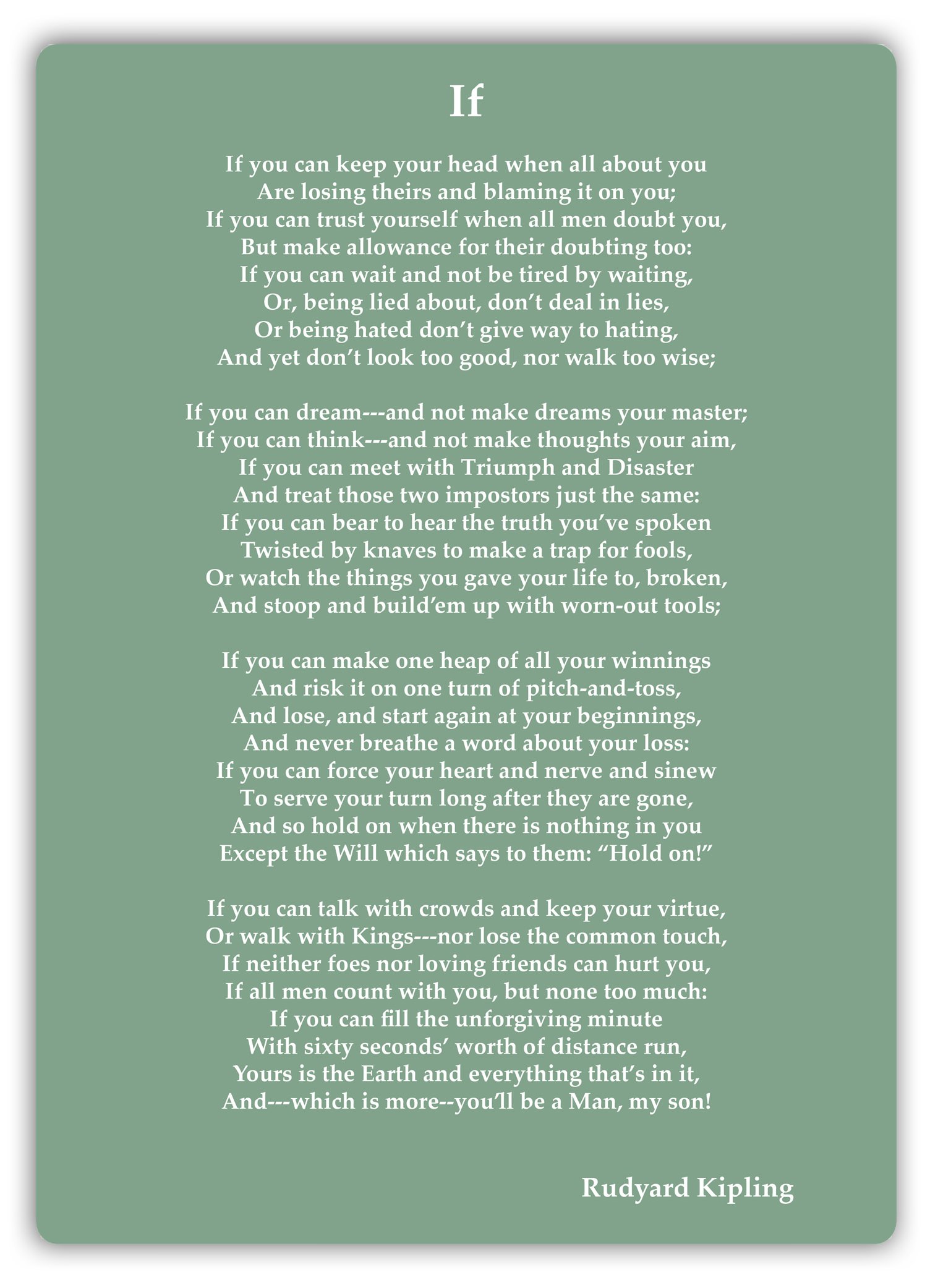 WTF | If - Quote– Green | Twine - Metal Wall Sign Plaque Art Inspirational