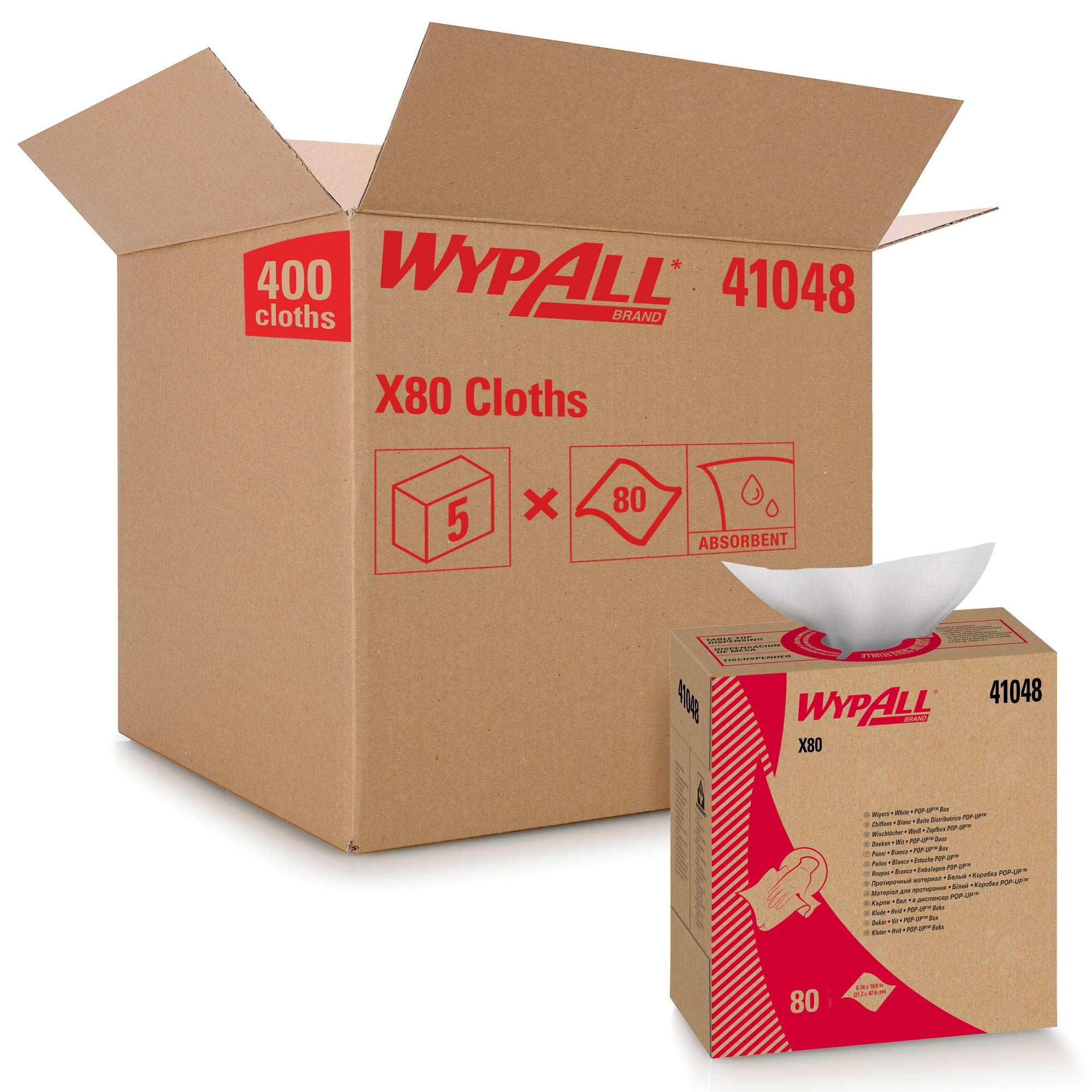WypAll® sopdoek X80 Plus Hydroknit® ¼-vouw 1-laags