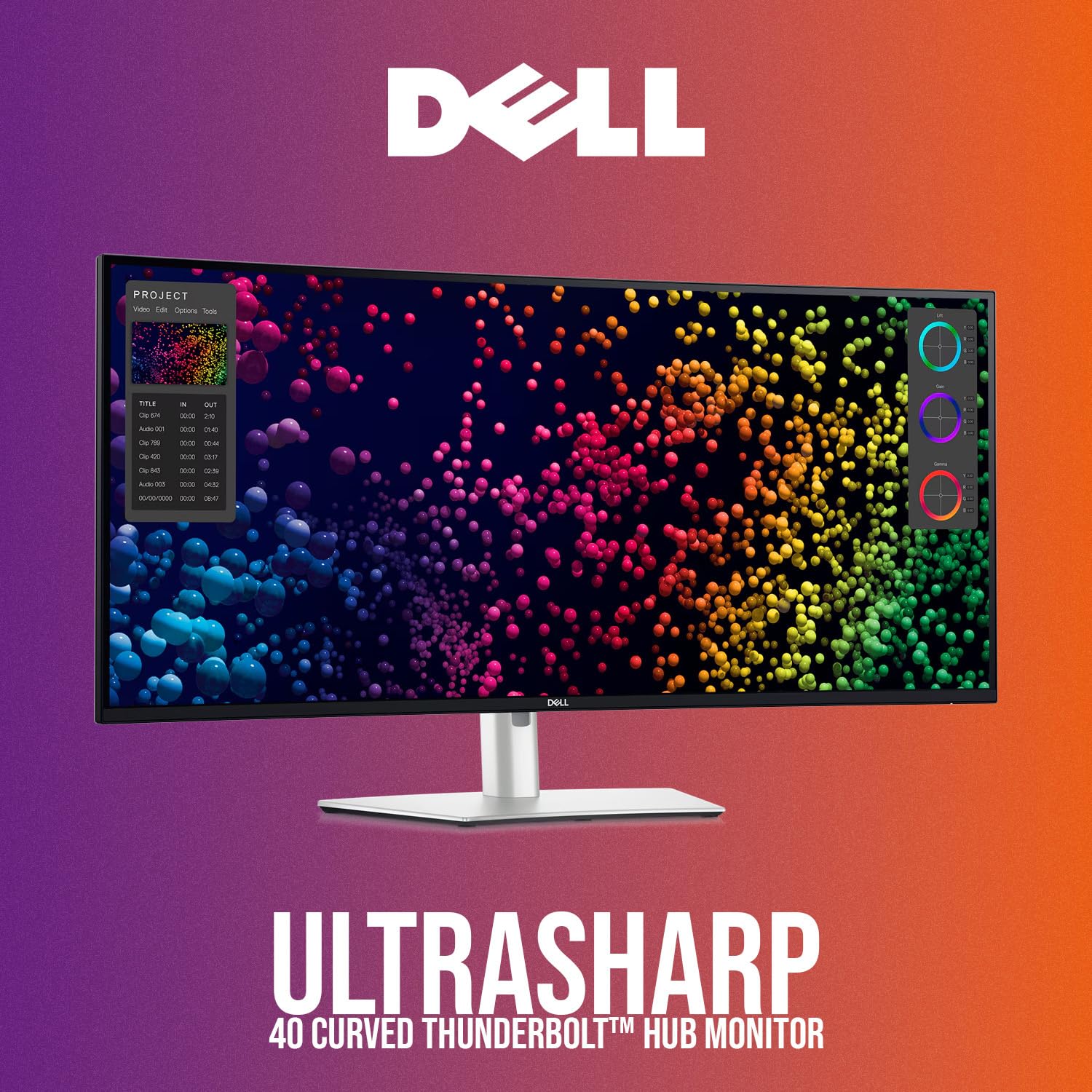 Dell U4025QW 曲面Thunderboltハブ 40インチモニター Dell UltraSharp 40 Curved Thunderbolt™ Hub Monitor - U4025QW