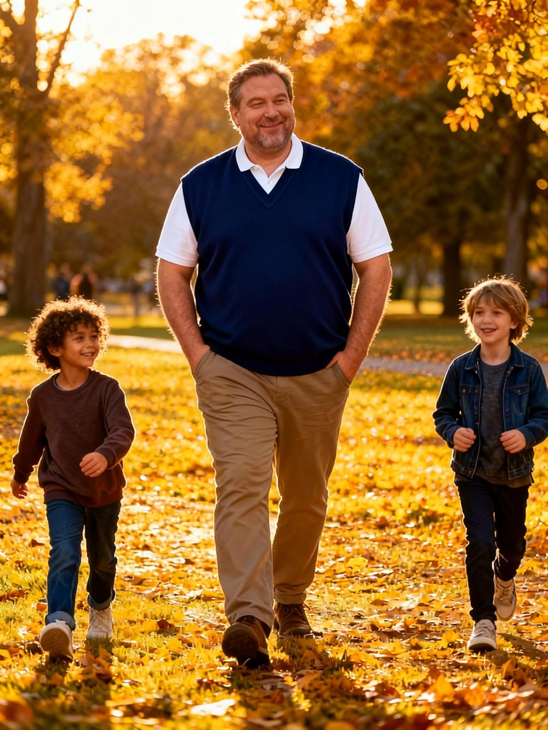 Krumba Men Oversized Sweater Vest: Plus Size Big Tall V Neck Cotton Pullover - Image 5