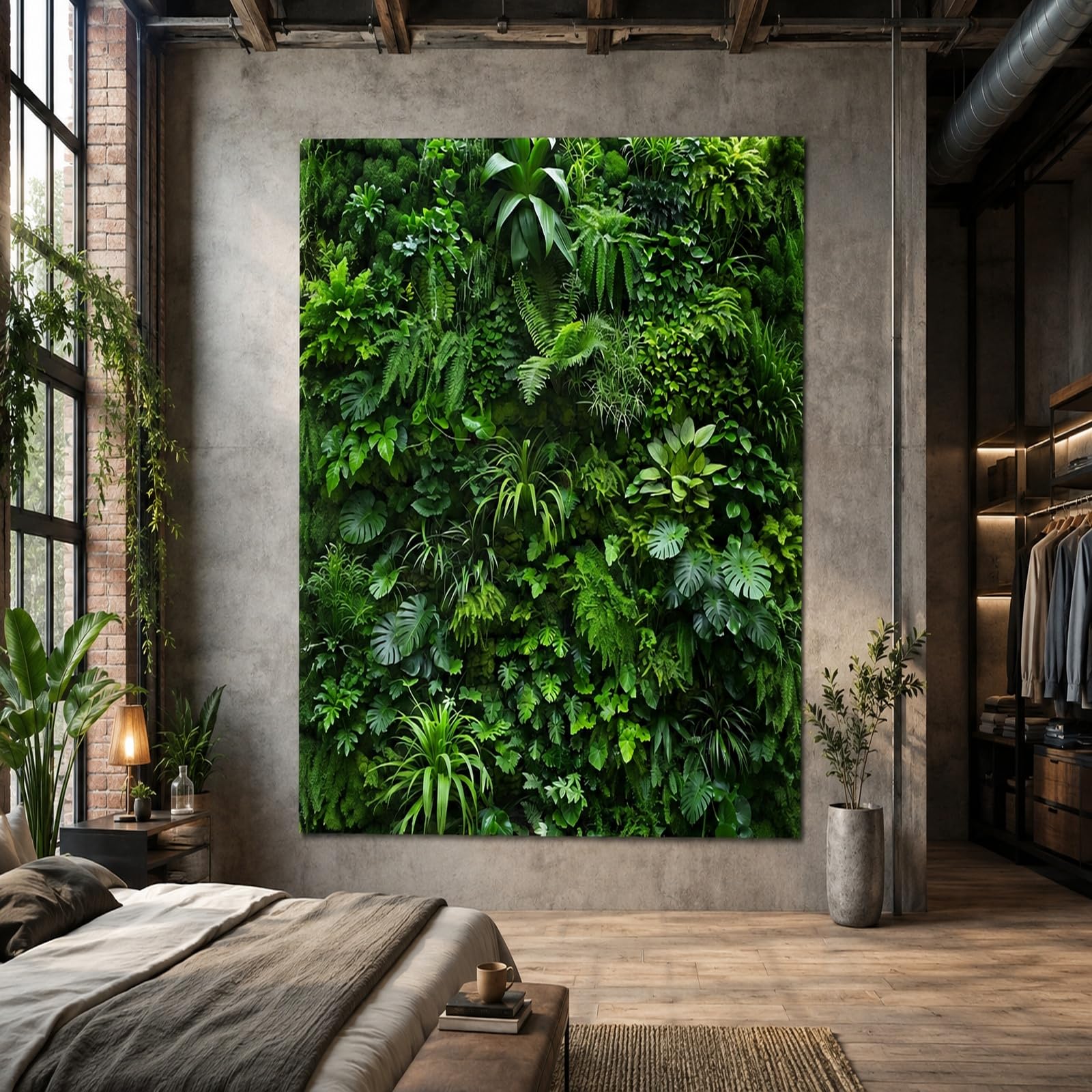 Gobeliny bardzo duże 180 x 230 cm, niestandardowy obraz logo tekst spersonalizowany gobelin wiszący na ścianie, kwiatowy zielony,