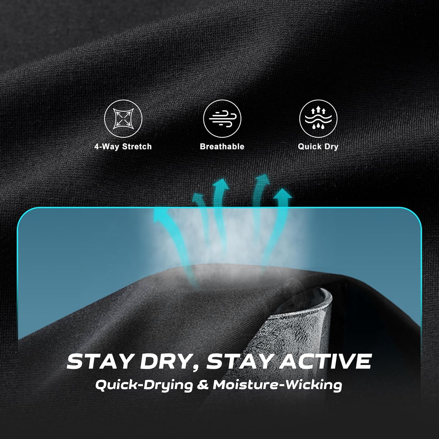 CE' CERDR Men's Short Sleeve Gym T-Shirt Workout T Shirt Quick Dry Tee Shirt Performance Running Athletic Shirt - Image 3