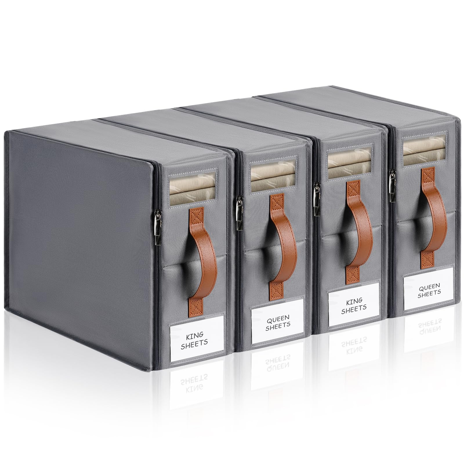 Scatola organizer per lenzuola, contenitore pieghevole per lenzuola da armadio, organizer per piumini, grigio 1 pezzo | Leroy Merlin