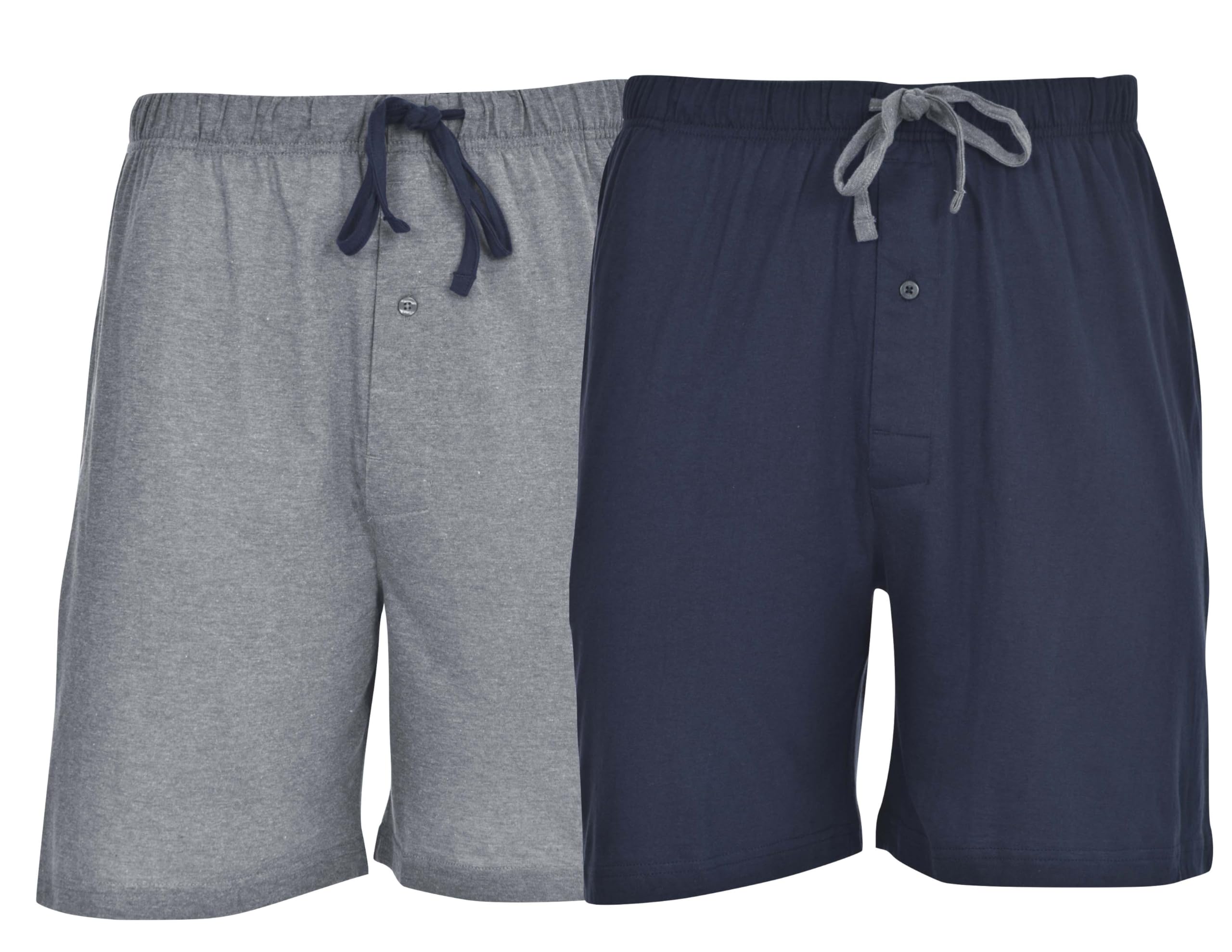 Hanes Men’s Sleep Shorts 2 Pack - Cotton, 7.5" Inseam, Athletic, Pajamas, Soft Loungewear, Pantalones Cortos