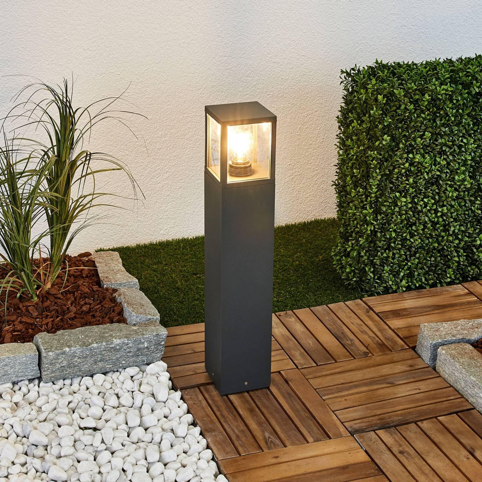 Luminaire Extérieur LED Lucius Noir - Borne Jardin 65cm IP54 Aluminium