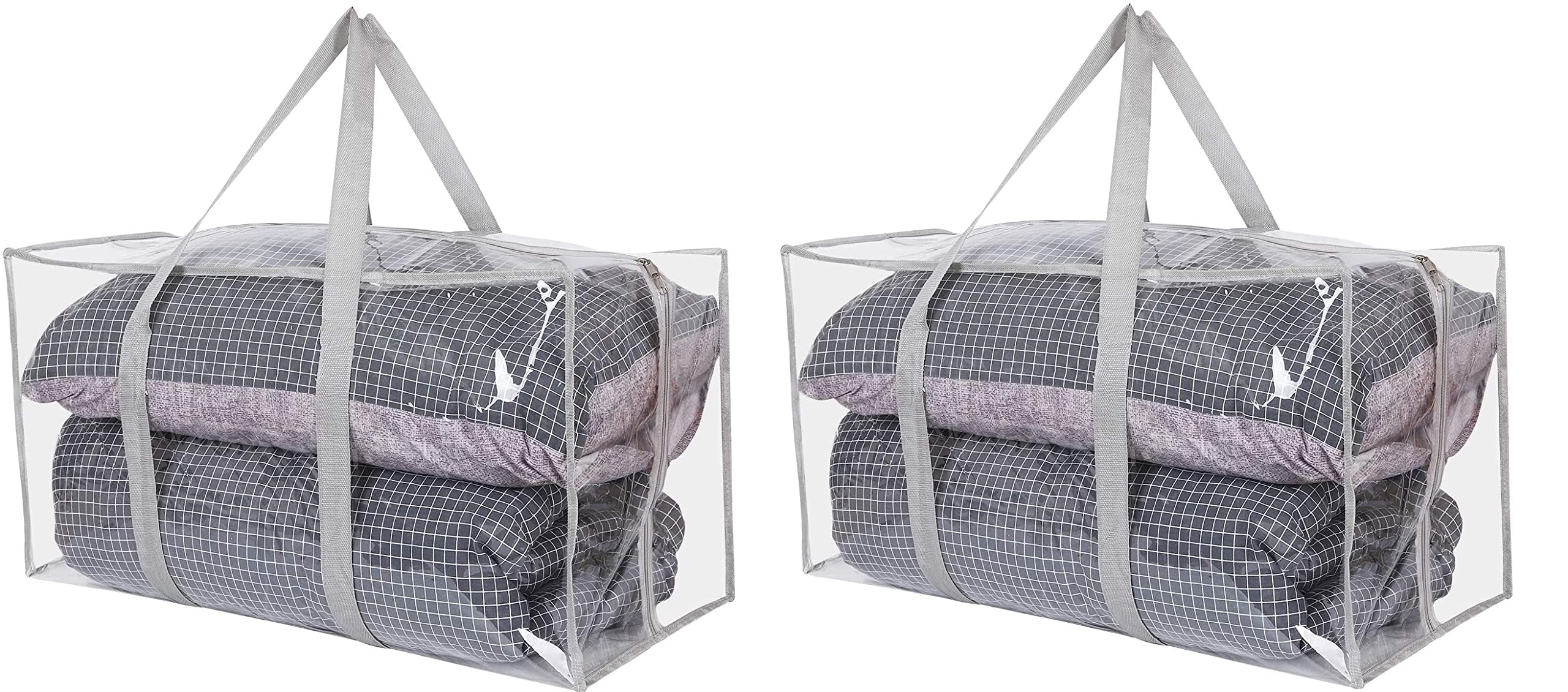 Home Care Store Closet Organizer and Storage Foldable Clothing Storage Bag for Clothes, Blanket, Comforter PVC Material (2)-image-22
