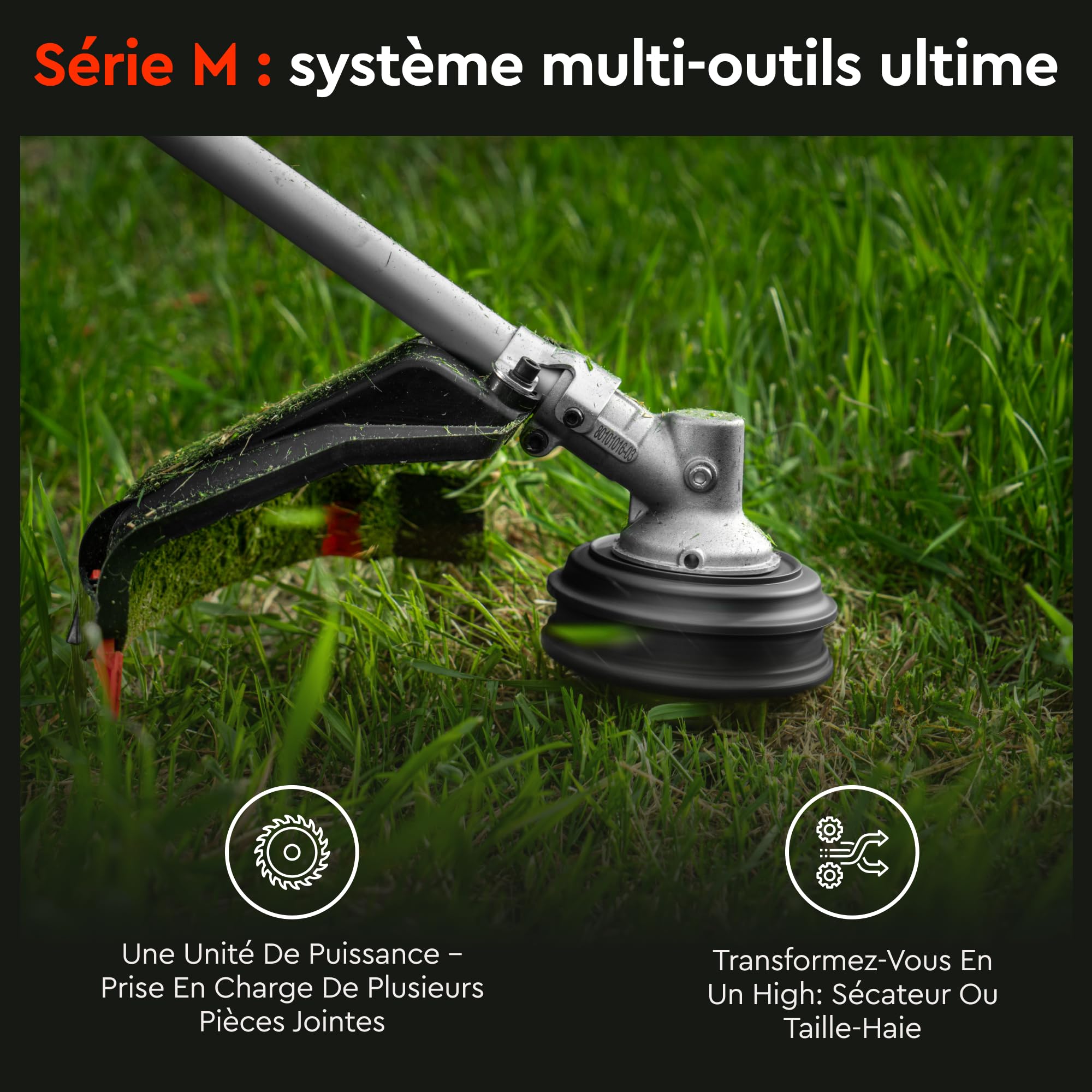 Débroussailleuse Thermique Dnipro-M 33M, 32,6cm³, avec Fil et Lame de 255mm