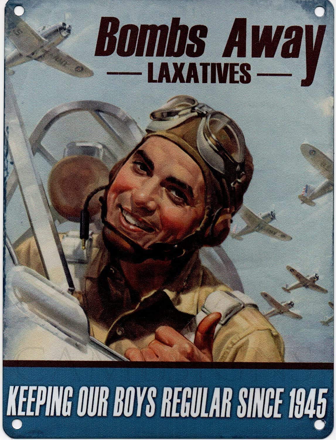 8x12Inch Metal Tin Sign,Bombs Away Art Plaque Home Wll Decor For Coffee Bar Room Vintage Decor