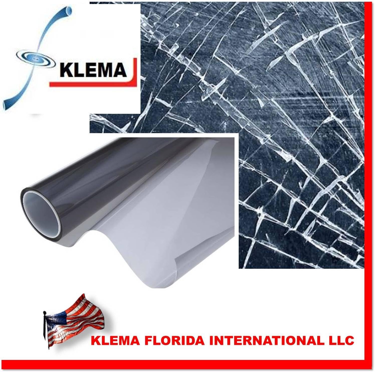 KLEMA SAFETY Security Window Auto Home Tinting Film SRC 2.0 Mil BLACK 35% 60 inch X 100 Ft.