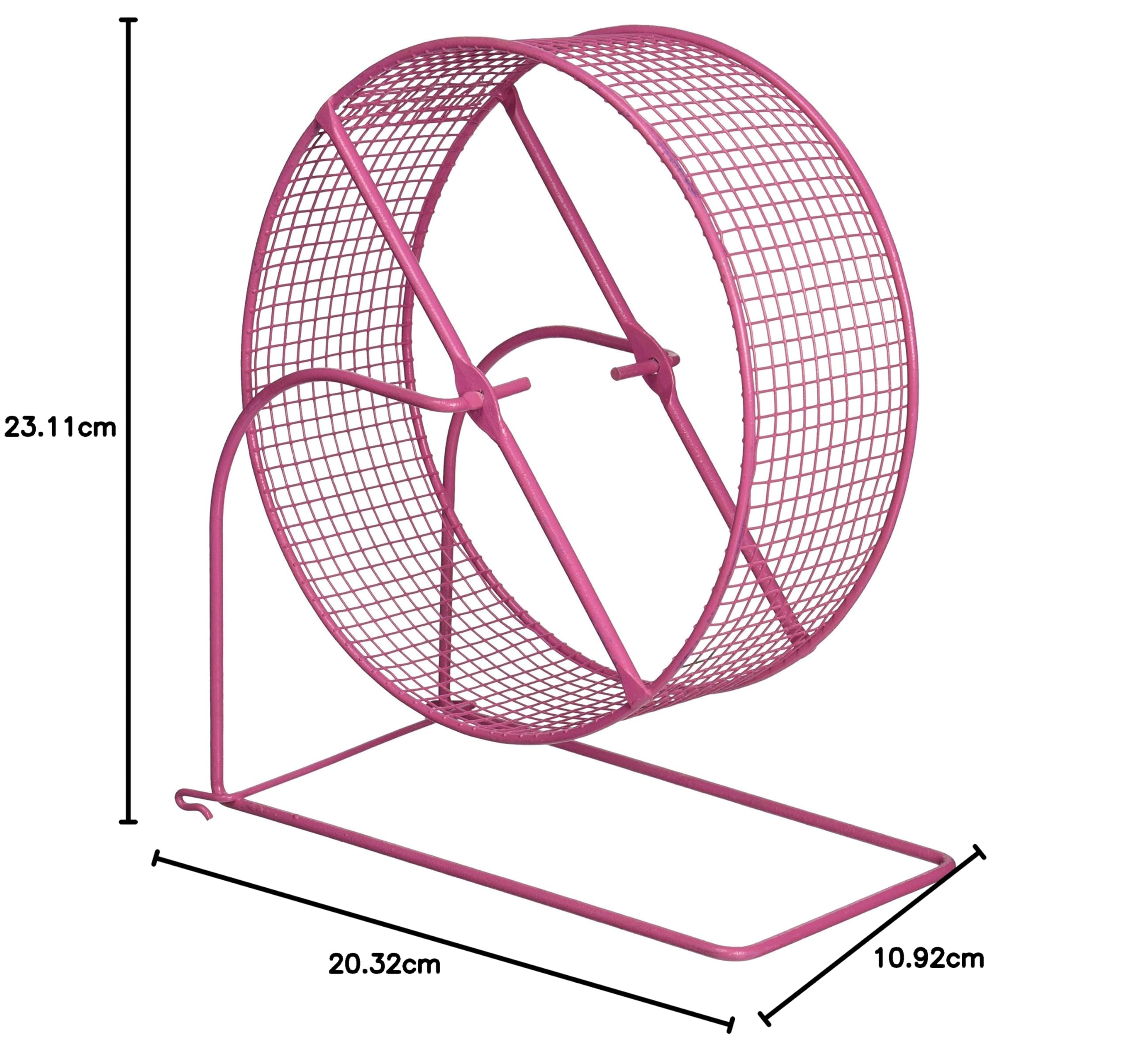 PREVUE PET PRODUCTS 90013 Roue en Maille métallique pour Hamster/Gerbille pour Petits Animaux, 20,3 cm, Les Couleurs Peuvent Varier