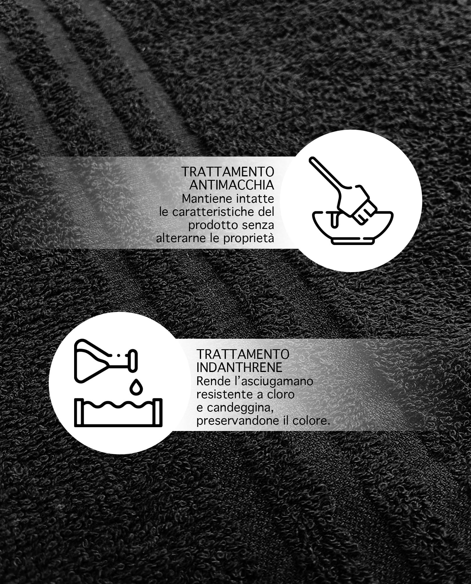 IlGruppone Set 5/10/20/30 Teli 50x90Cm Asciugamani Neri Professionali Parrucchiera Salviette Telo Nero Con Tintura Indanthrene 380Gr - Nero - 30 Pezzi