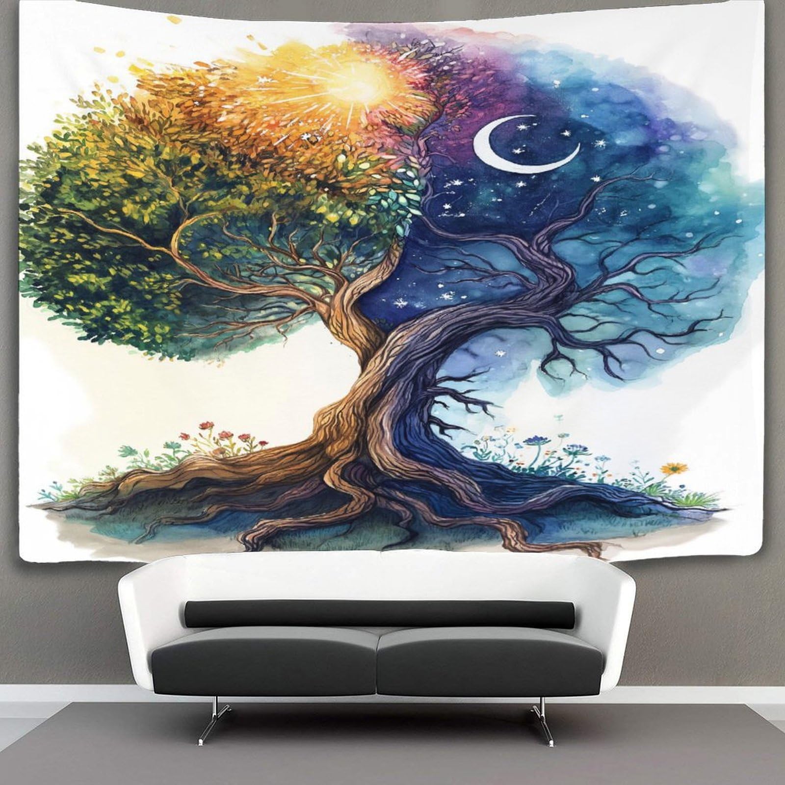 kaiyun 130cmx150cm Tapestry Beautiful Ancient Tree Tapestries Plant 3D Printing Wall Hanging Home Decorations